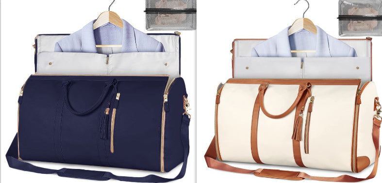 Women's Large Capacity Travel Duffle and Garment Bag Handbag