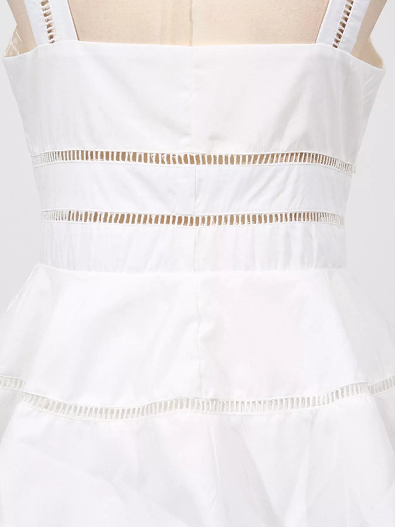 Sleeveless Eyelet Embroidered Button-Down Midi Dress