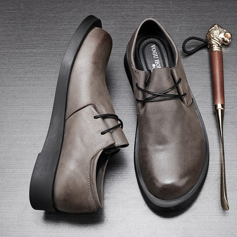 Mens Breathable Casual Leather Shoes