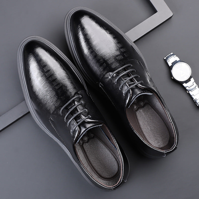New Mens Pointed-toe Business Leather Shoes