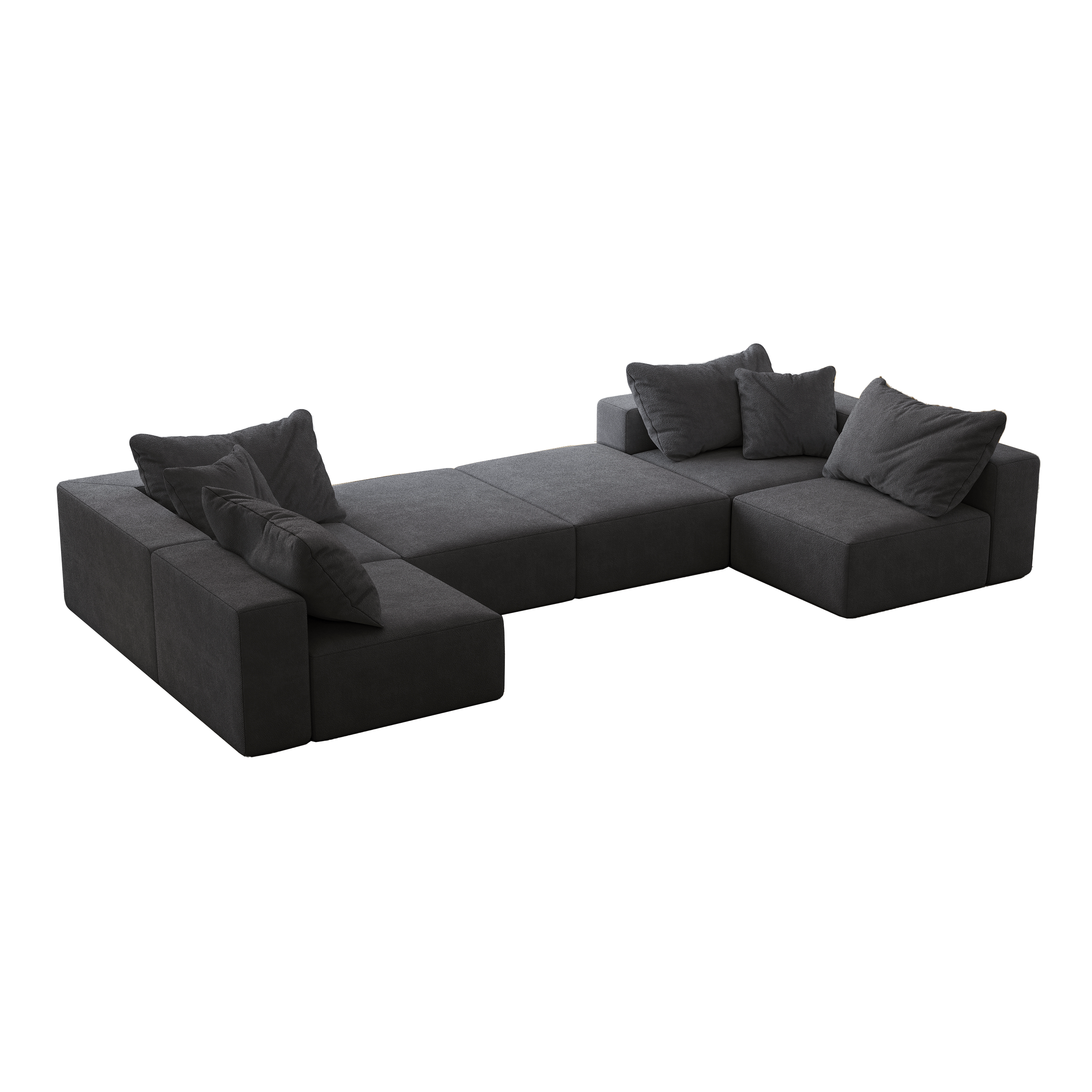 Oversized Sponge Cloud Sofa - Modern Upholstered Sectional Couch