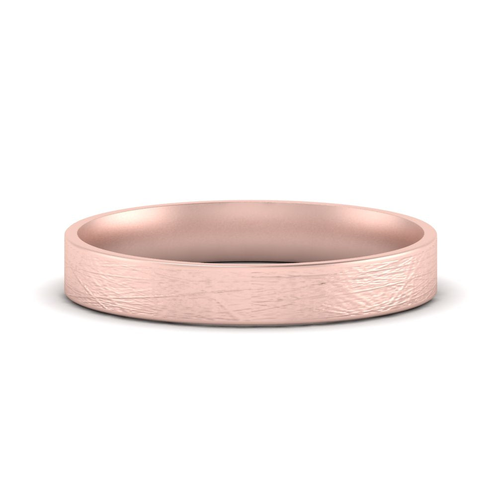 Ice Textured Mens 5mm Comfort Fit Wedding Band