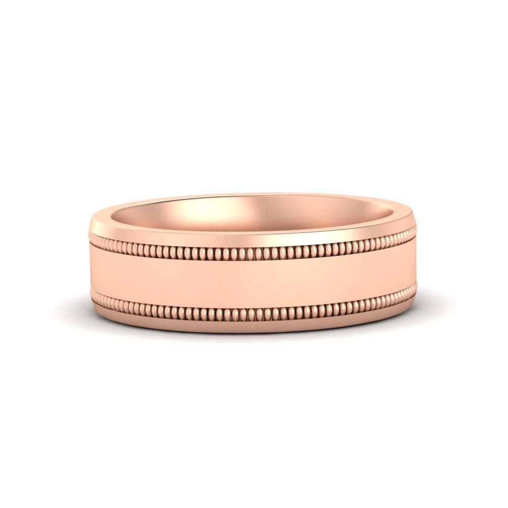 Mens Band Double Milgrain