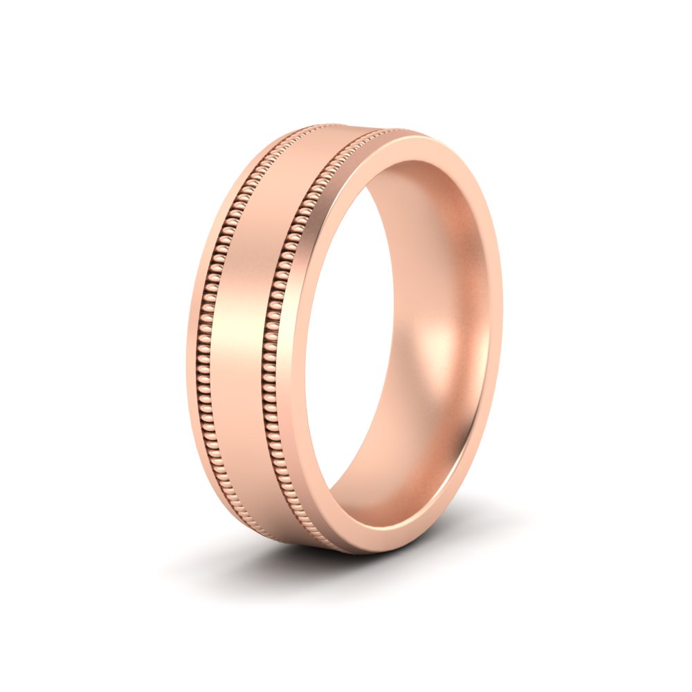 Mens Band Double Milgrain