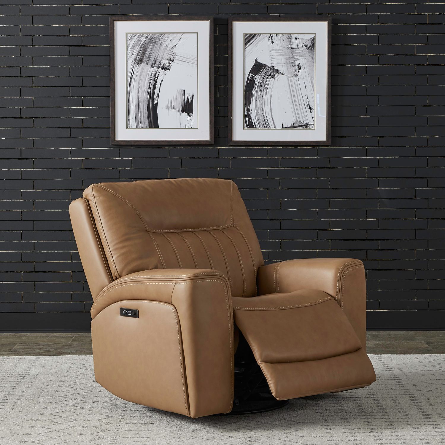 Velour Collection Top Grain Leather Recliner with Zero Gravity Power