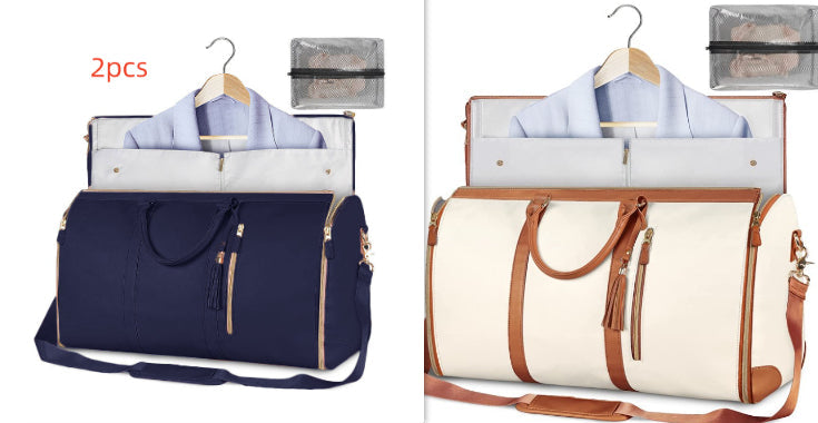 Women's Large Capacity Travel Duffle and Garment Bag Handbag