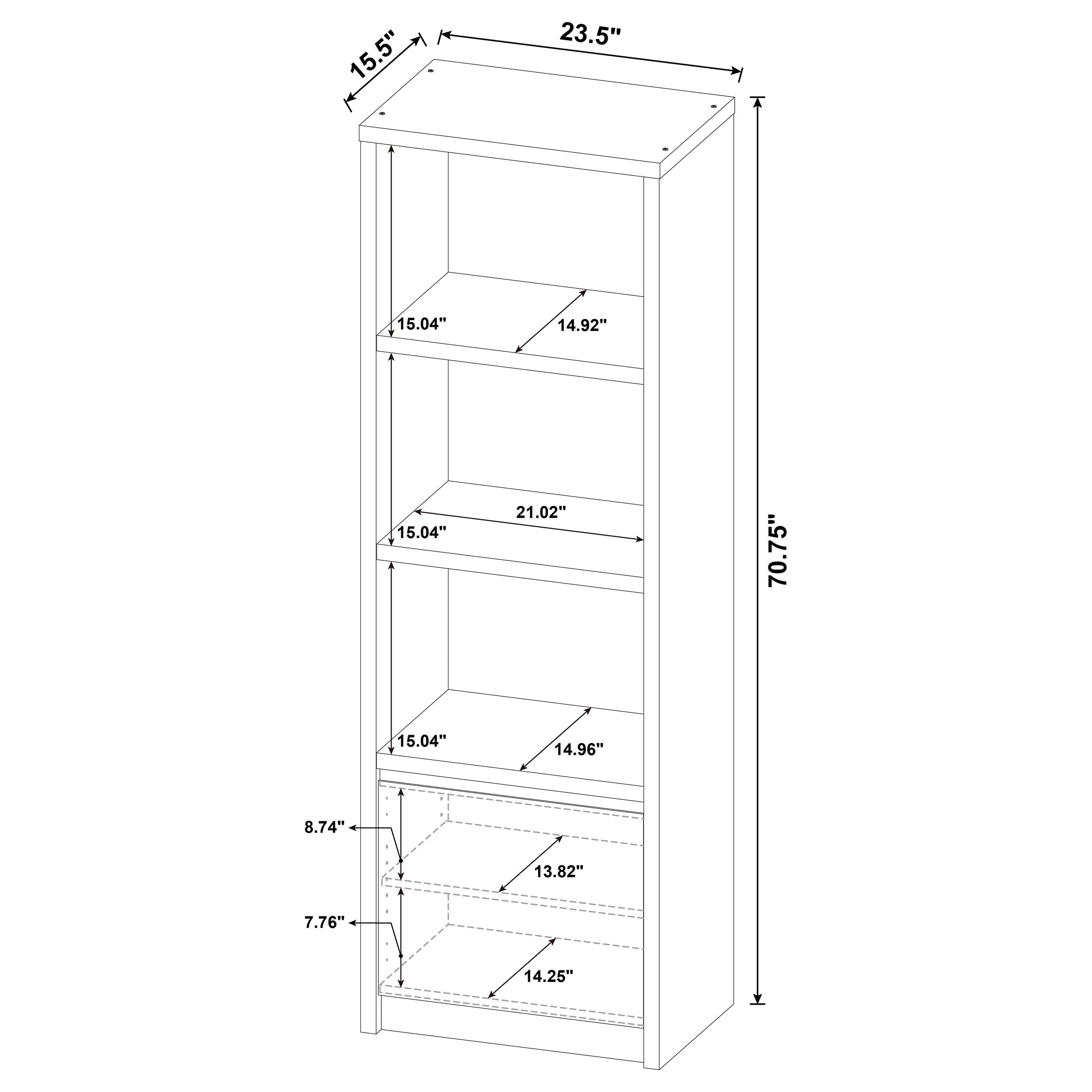 Winfield 3-shelf Media Tower Entertainment Pier Black