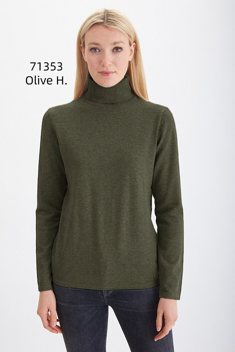 Pima Cotton Long Sleeve Turtleneck  #71353A