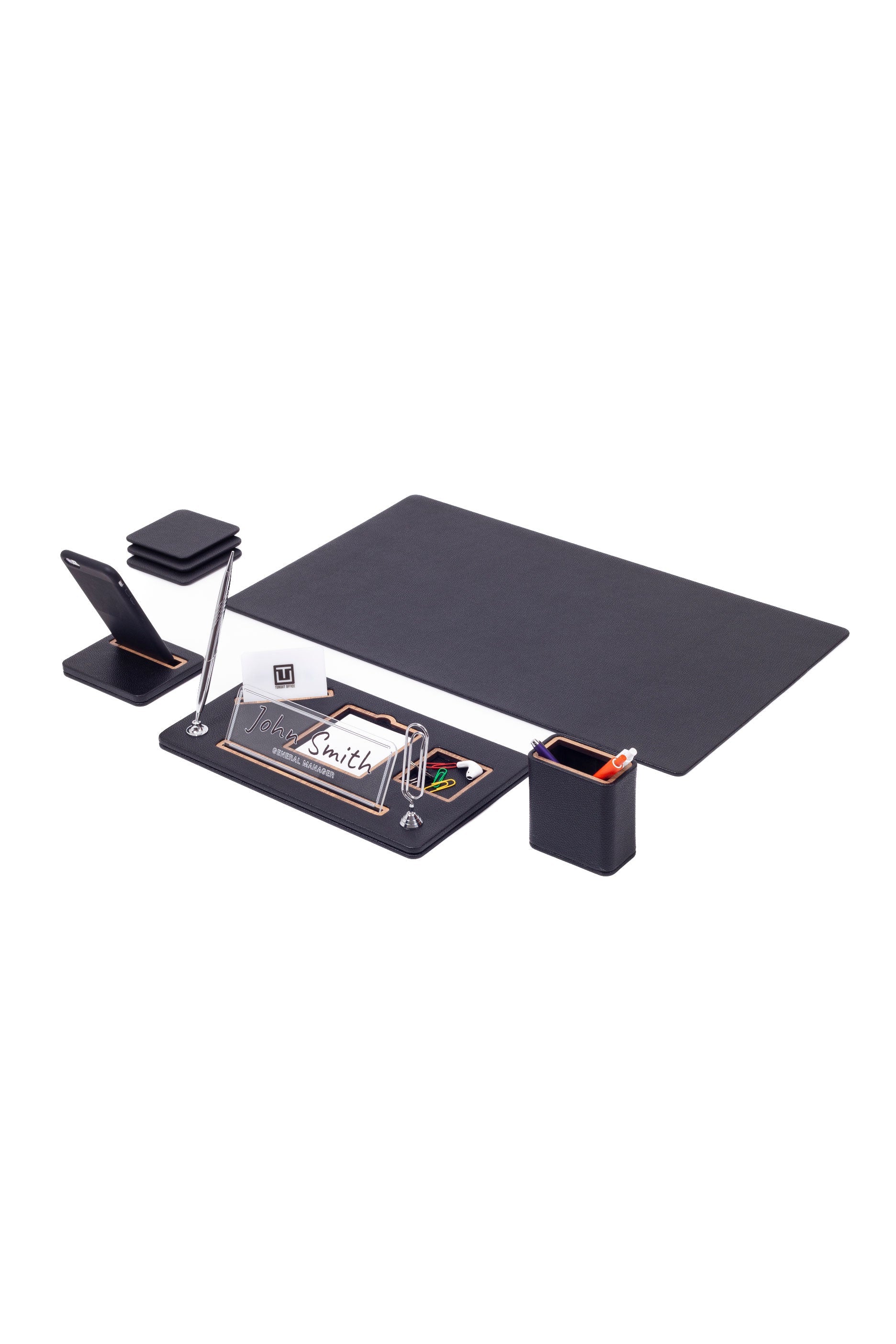 Royal Leather Desk Set 5 Pieces