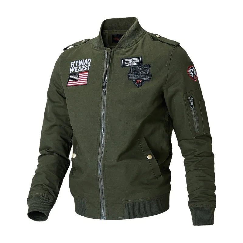 Men’s Bomber Jackets Air Jaquetas Coats Slim Fit Jackets Casual Coats Good Quality Male Cotton Stand Collar Outerwear Coats 4XL