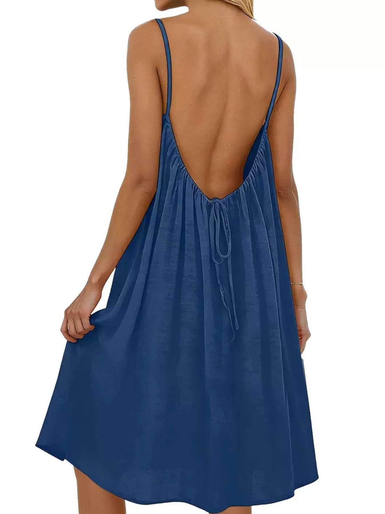 Backless Spaghetti Strap Casual Dress
