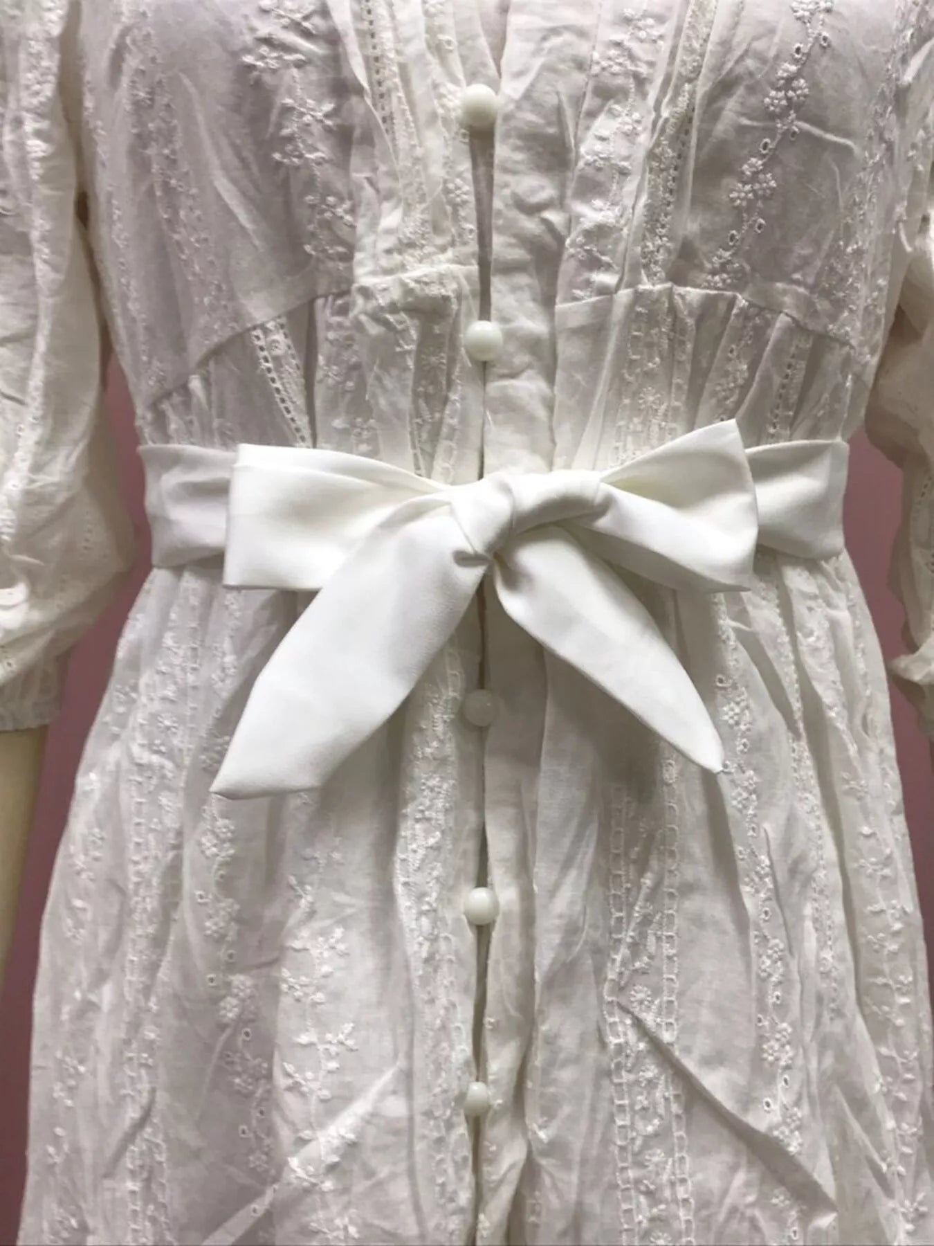 Full Size Ruffled Hem Tie Waist Long Sleeve Dress Plus Size