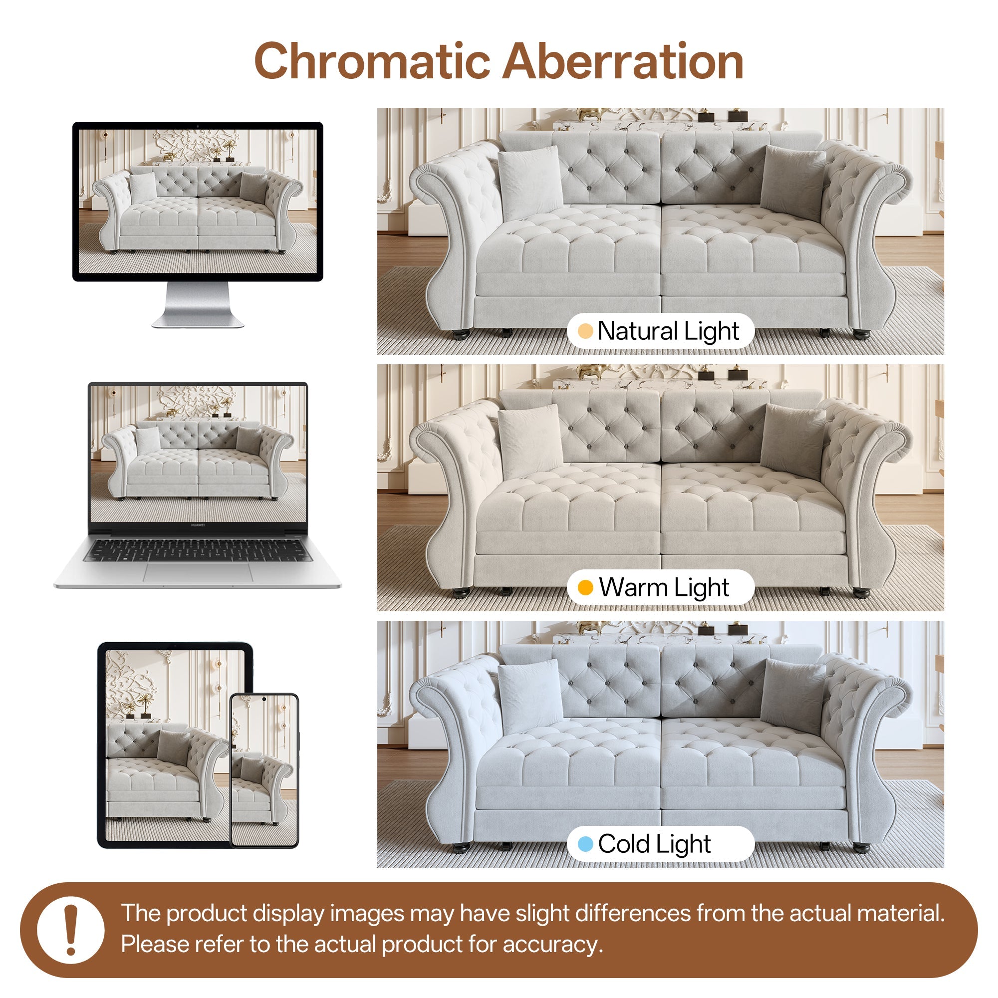 83.8" Oversized Chesterfield Pull Out Sofa Bed