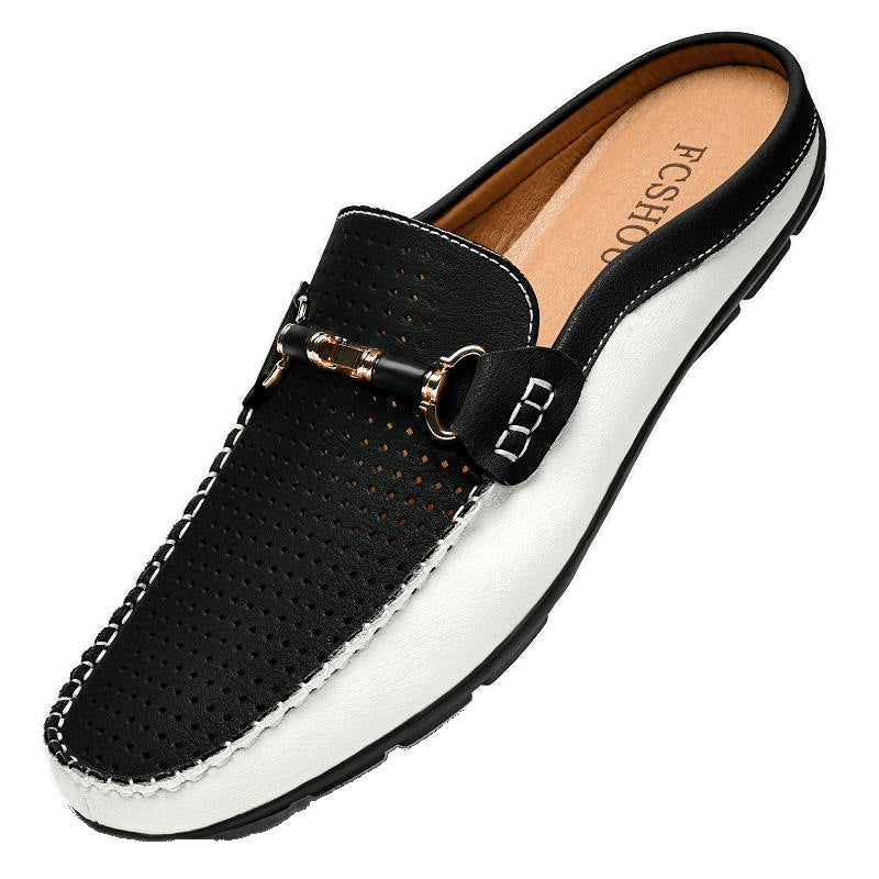 Large-size Leather Shoes Mens Breathable Loafer Shoes