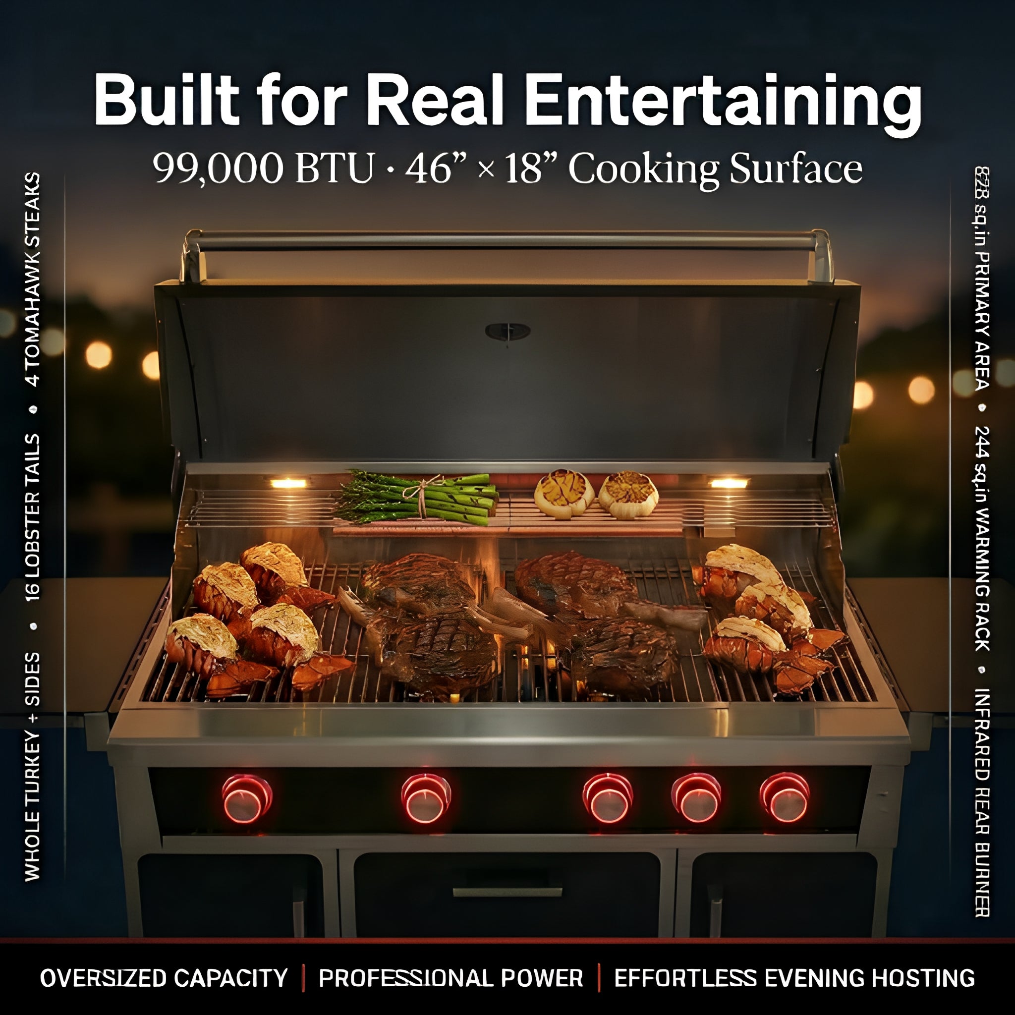 Navratil 49'' Stainless Steel Grill