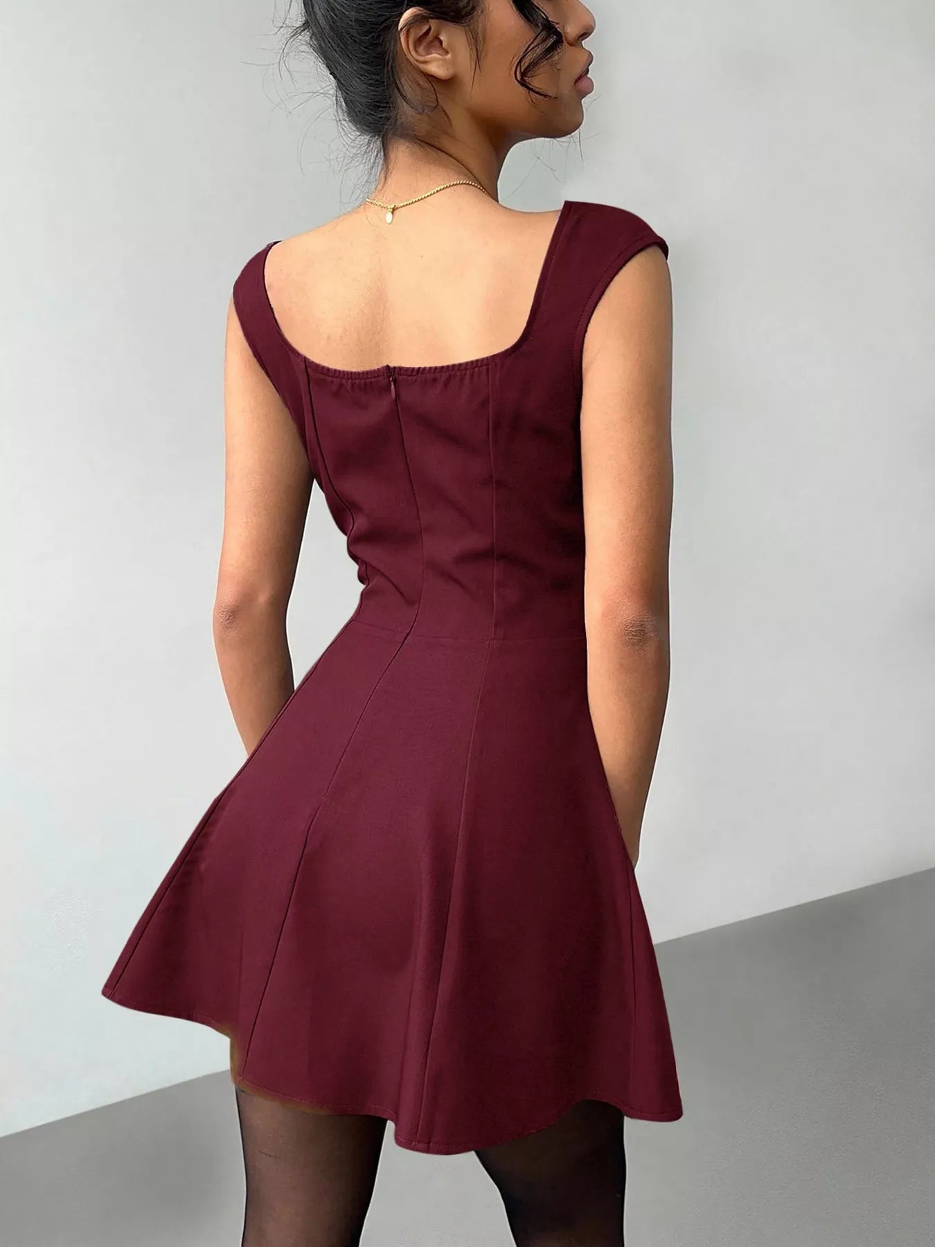 Sleeveless A-Line Mini Dress