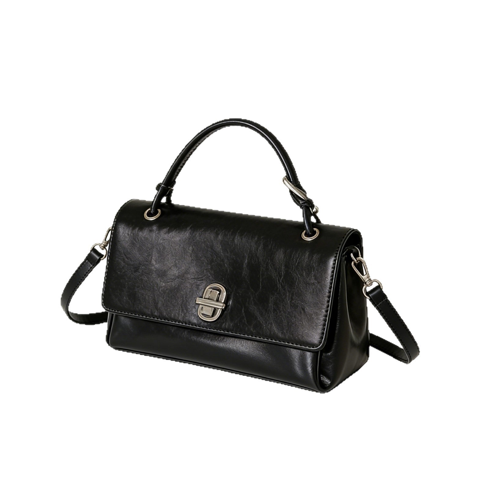 Custom Top-grain Leather Women's Bag With An Elegant, High-end Feel, Light Luxury Handbag, Simple And Stylish, Versatile Crossbody And Shoulder Bag