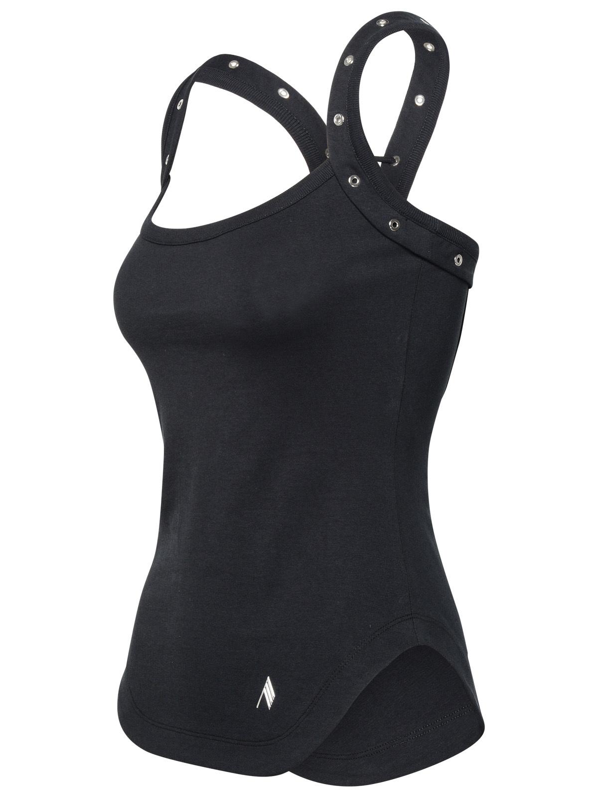 The Attico Black Cotton Top Women
