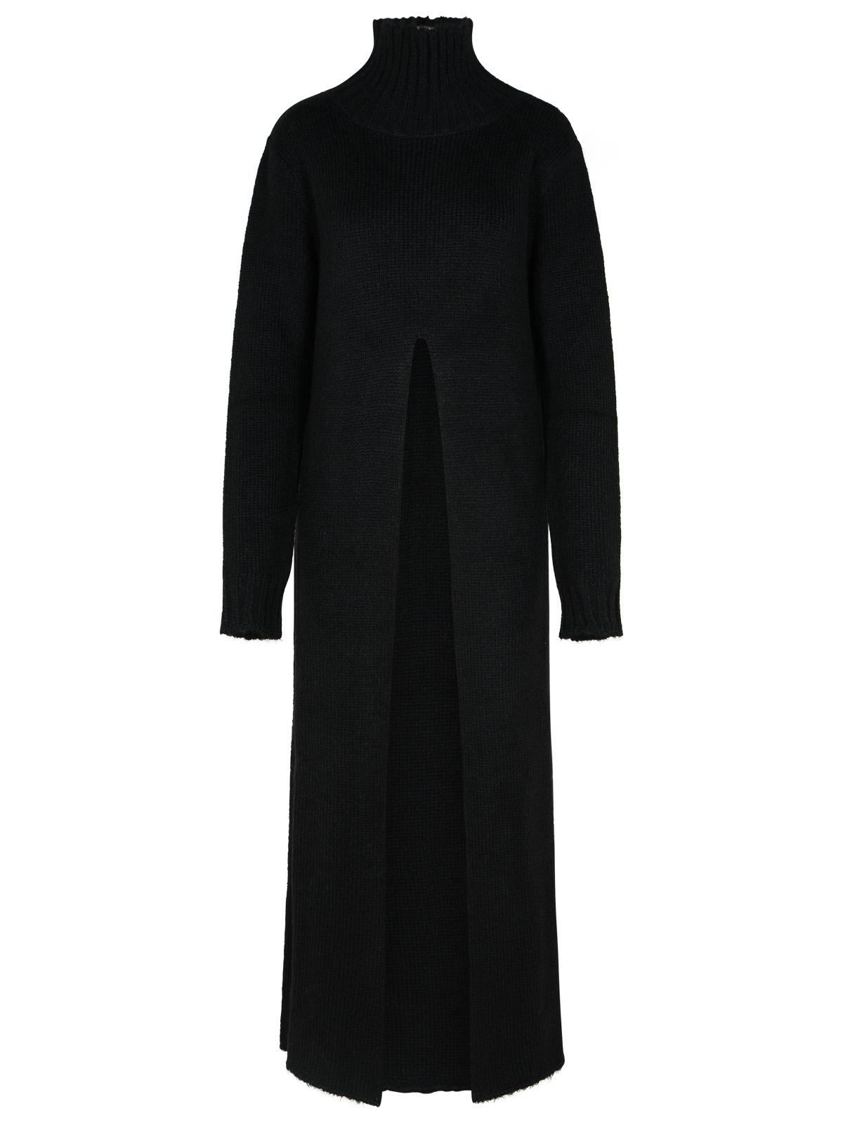 Jil Sander Black Alpaca Blend Dress Women