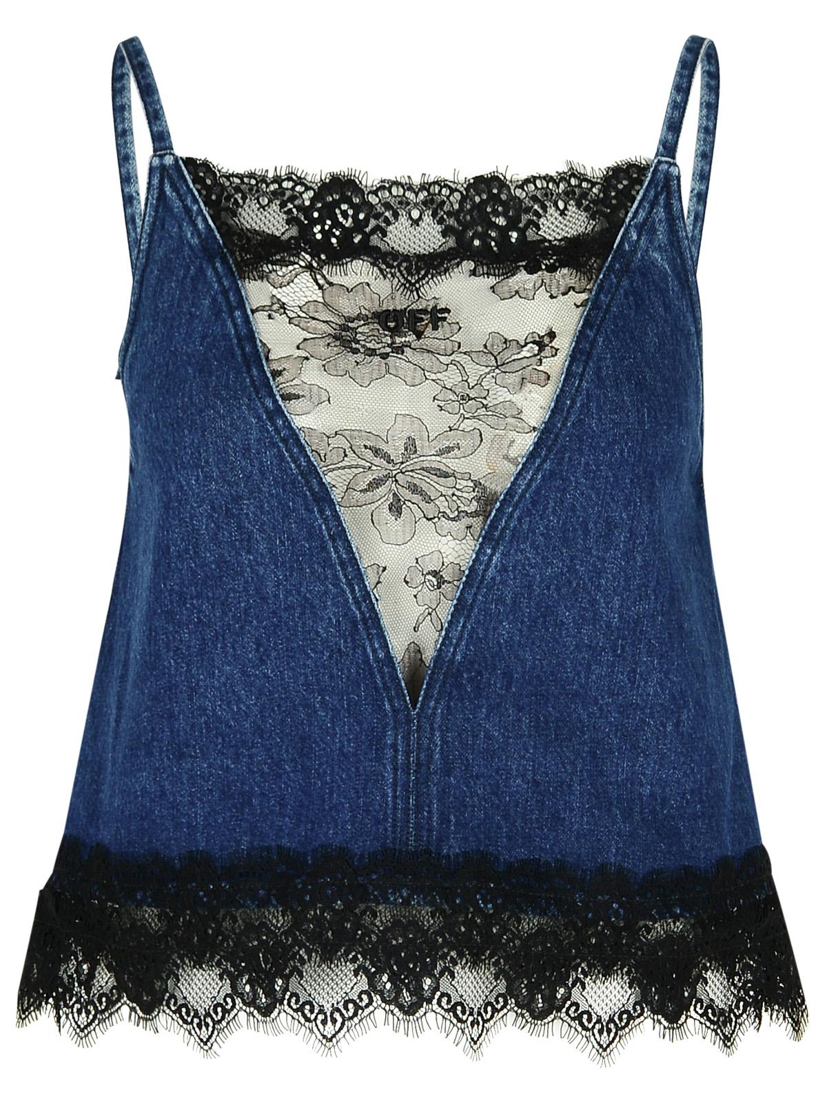 Off-White '20'S' Blue Denim Top Women