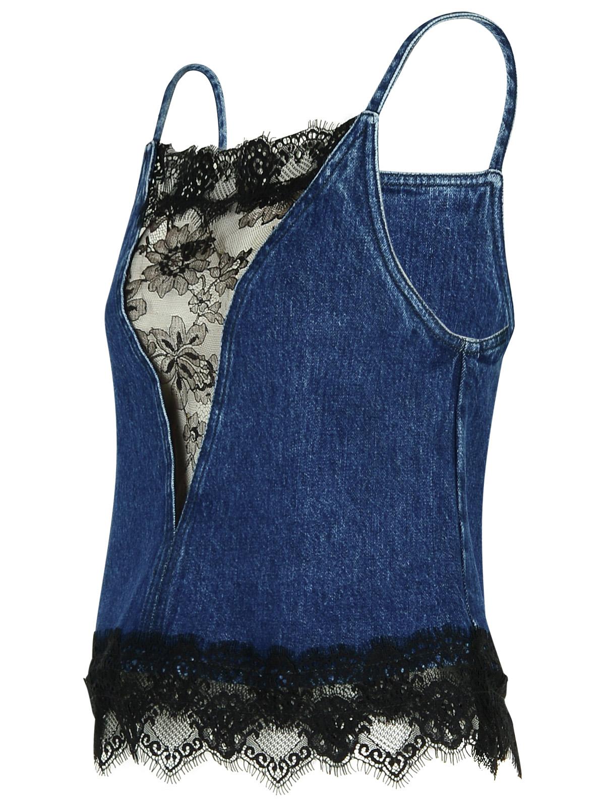 Off-White '20'S' Blue Denim Top Women