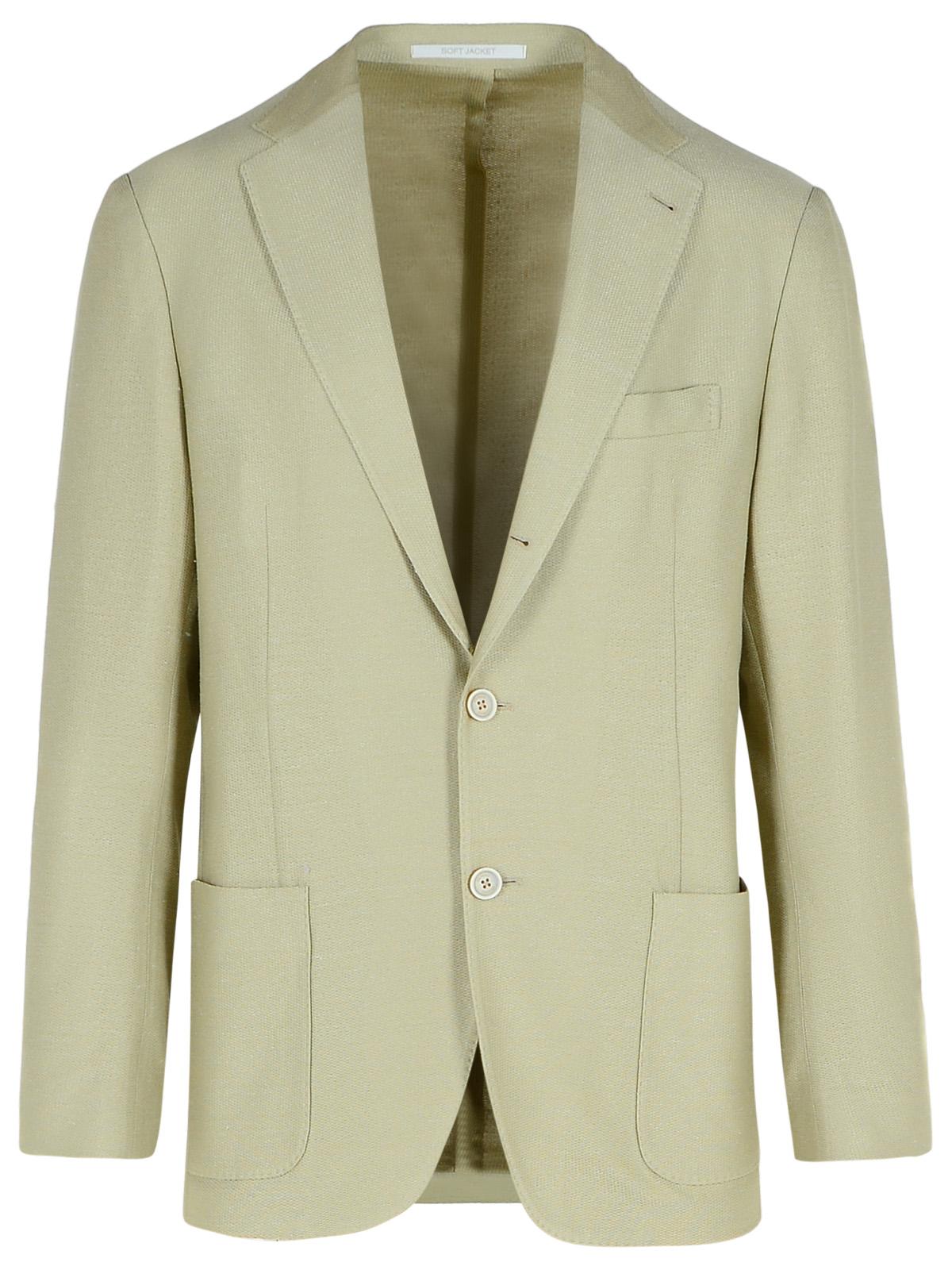 Eleventy Cream Cotton Blend Blazer Men