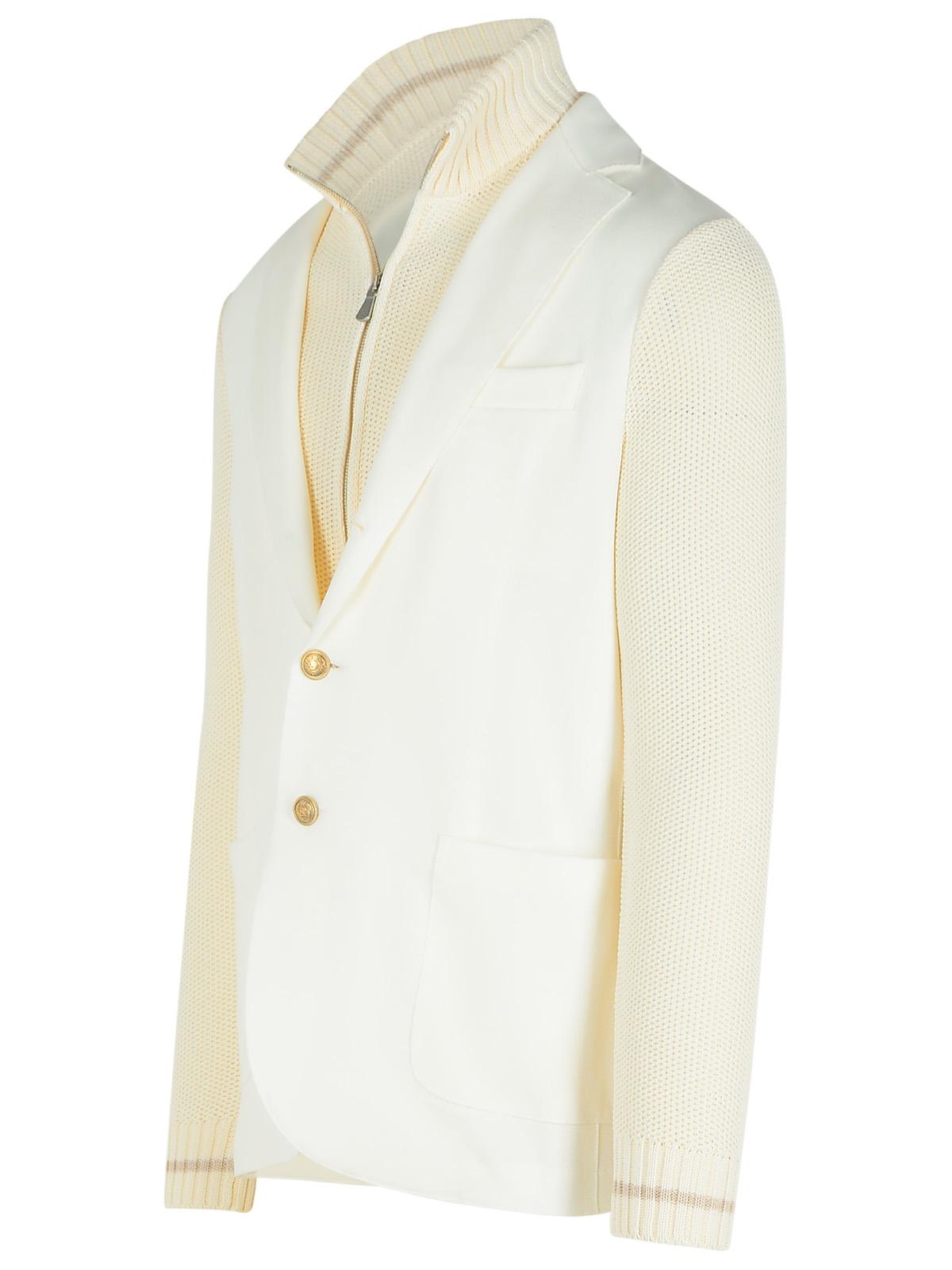 Eleventy White Cotton Blend Cardigan Men