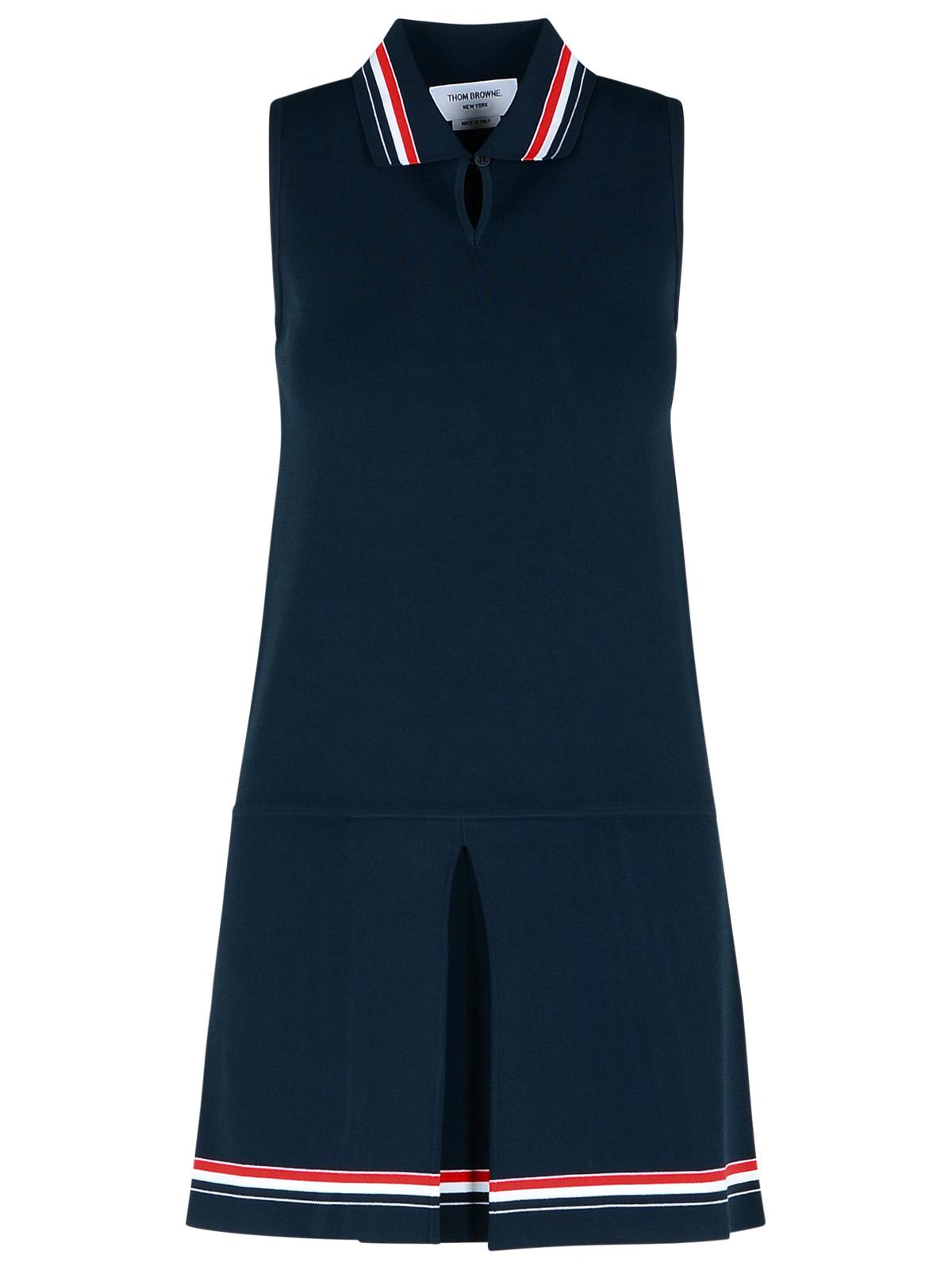 Thom Browne 'Tennis' Dress In Navy Viscose Blend Women