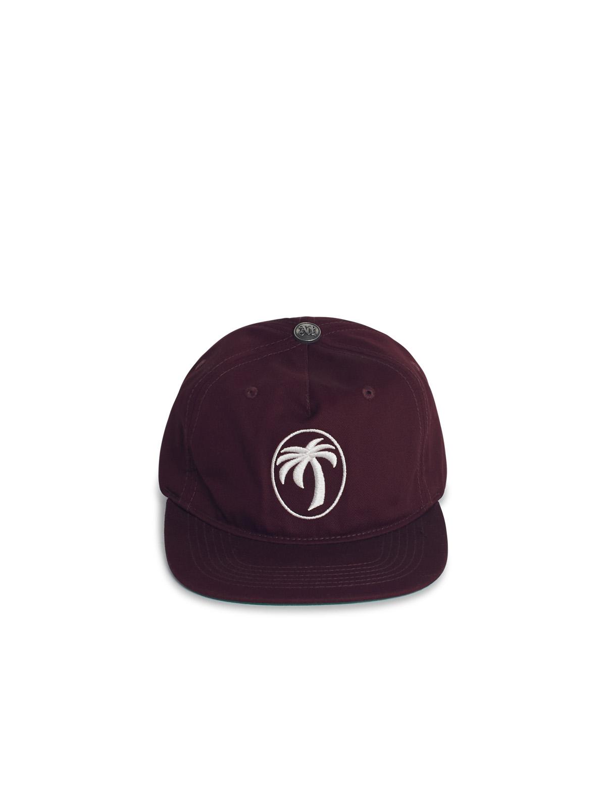 Palm Angels Oval' Burgundy Cotton Cap Men