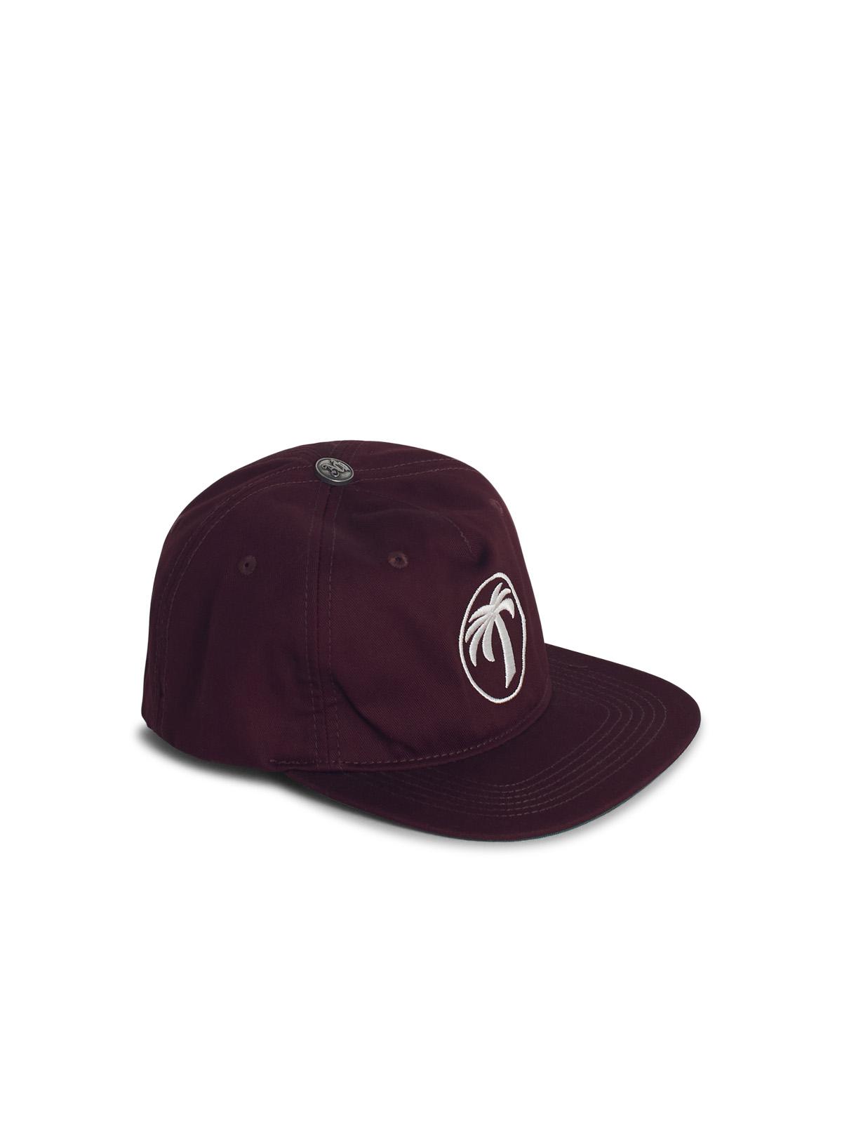Palm Angels Oval' Burgundy Cotton Cap Men