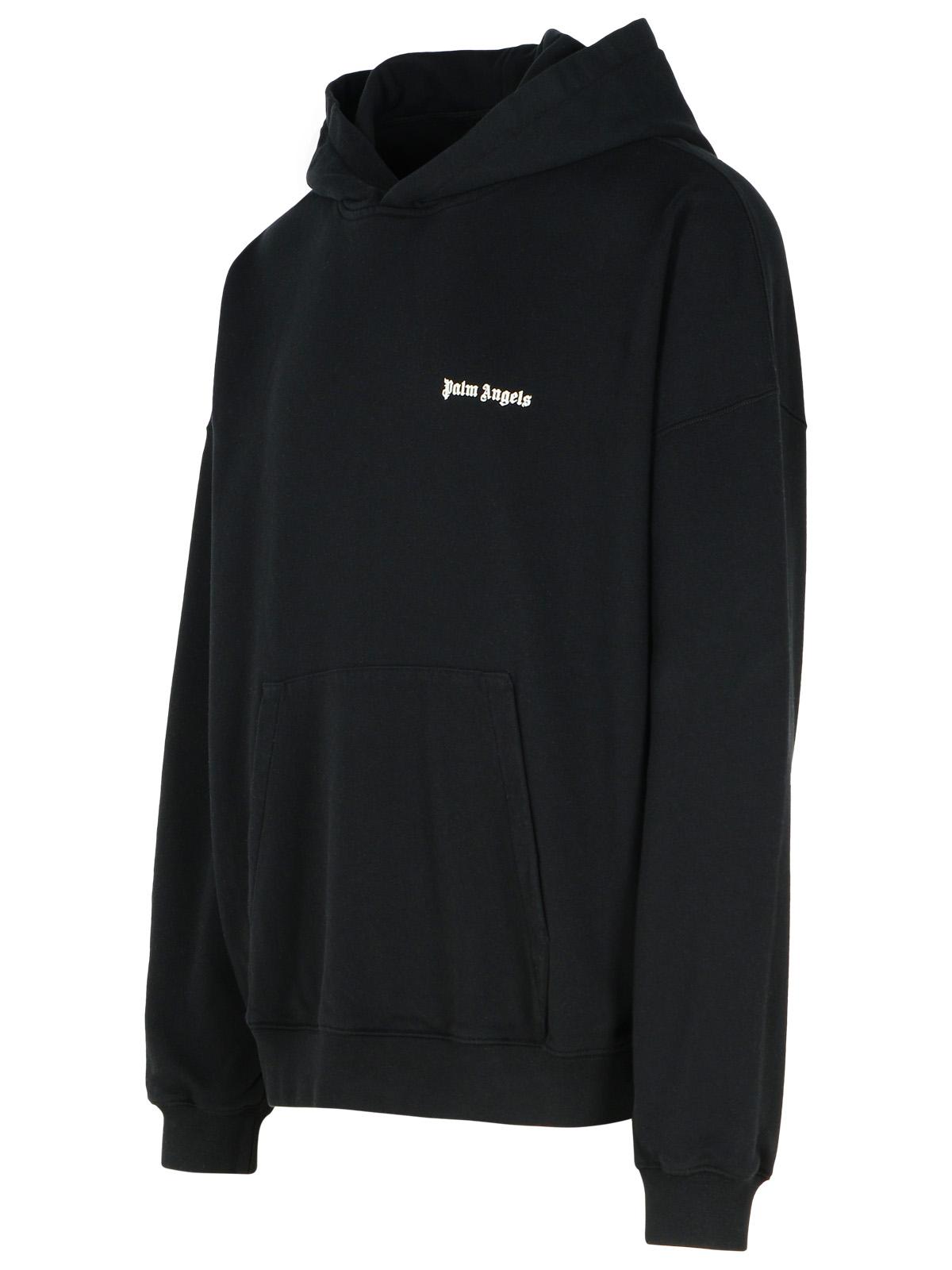 Palm Angels Black Cotton Sweatshirt Men