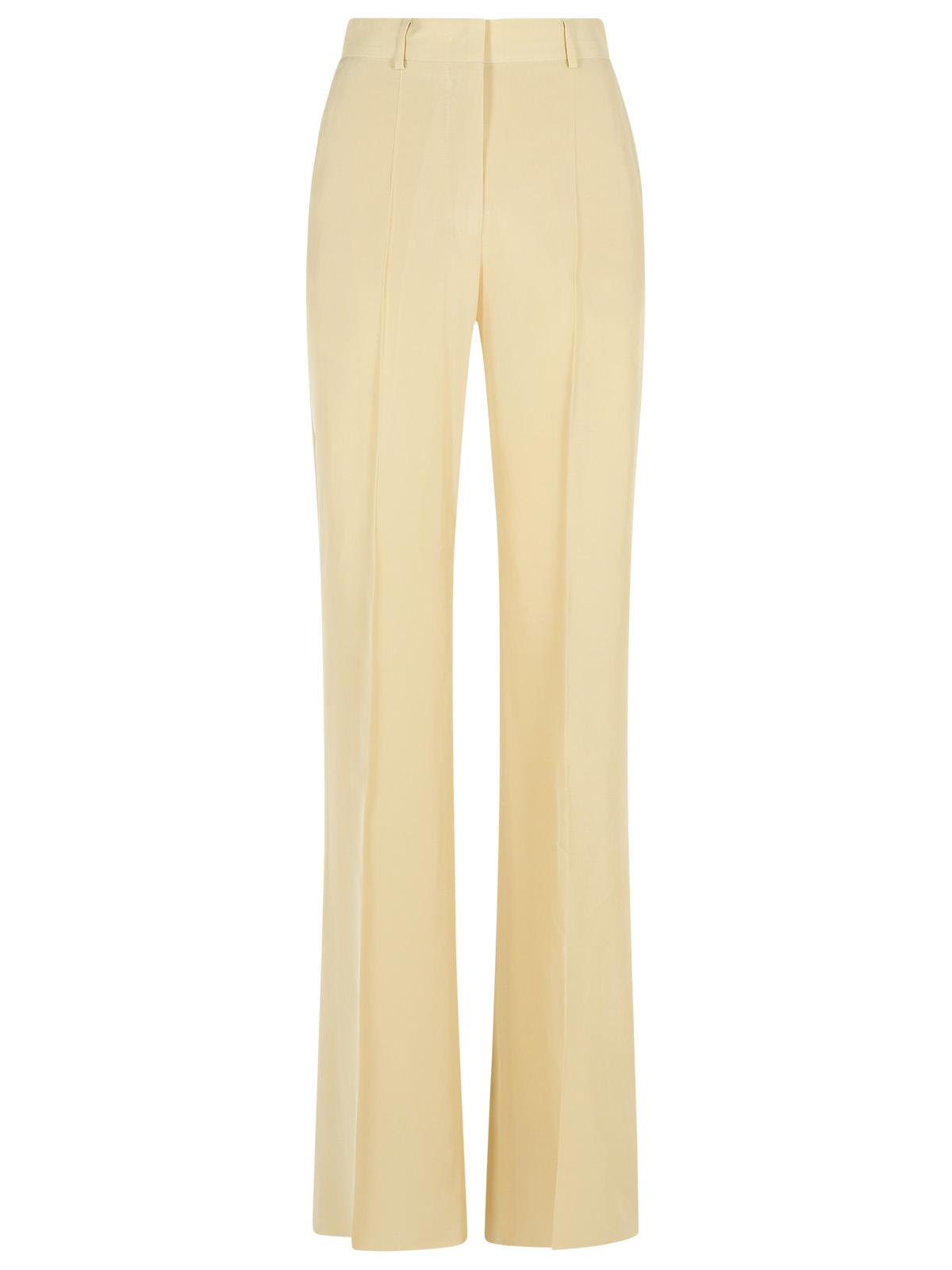 Sportmax 'Orario' Ivory Viscose Trousers Women