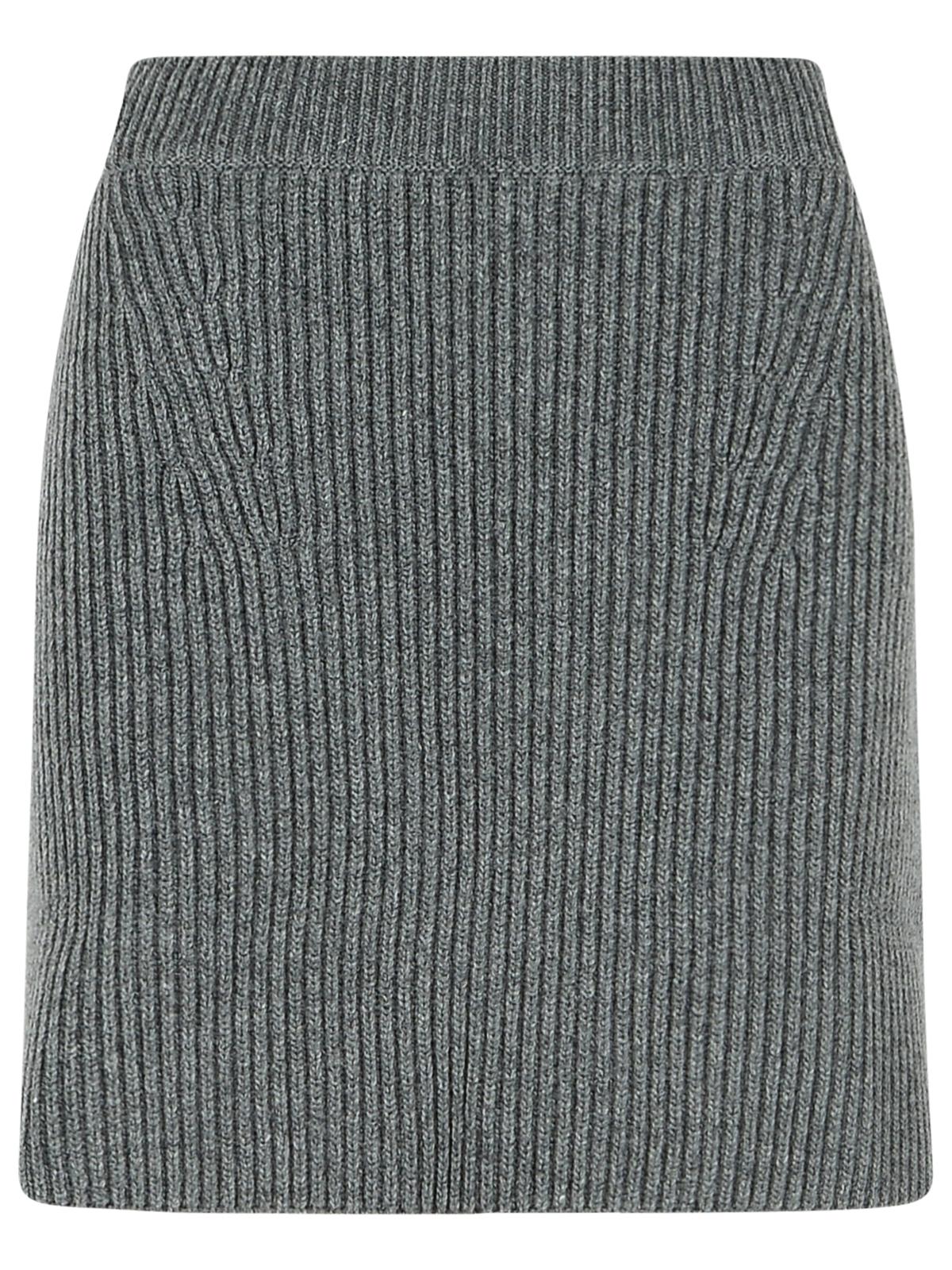 Jil Sander Grey Wool Miniskirt Women