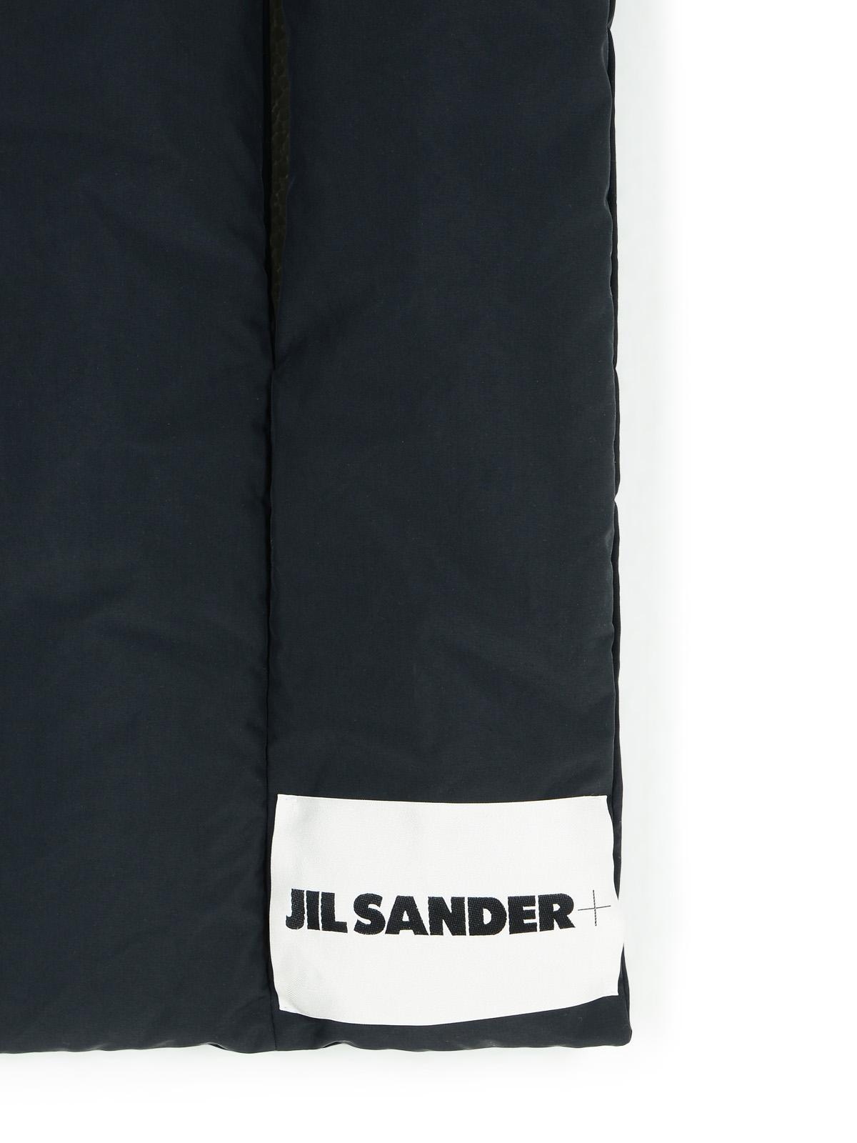 Jil Sander Black Polyester Scarf Men