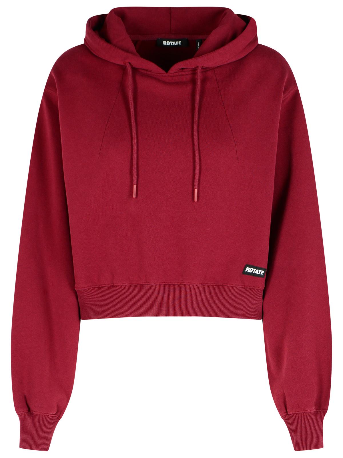 Rotate Burgundy Cotton Sweatshirt Women