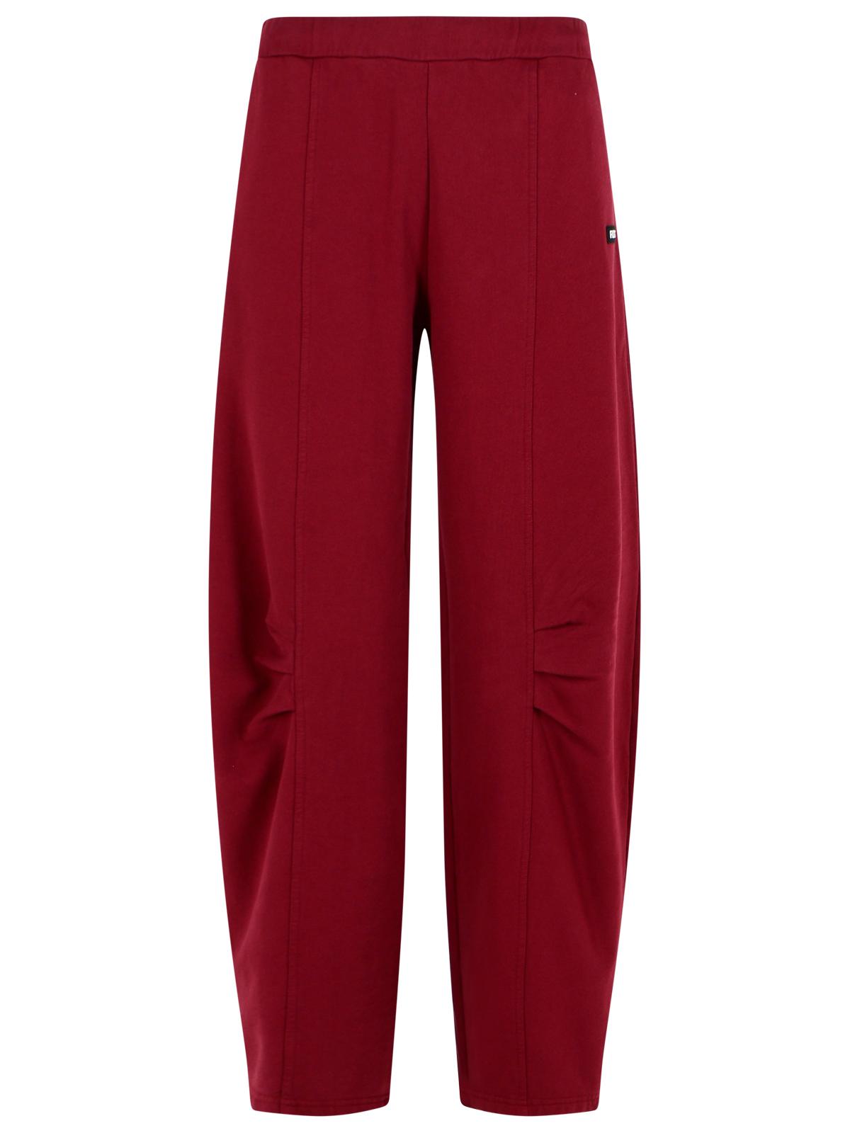 Rotate Pantalo In Burgundy Cotton Women