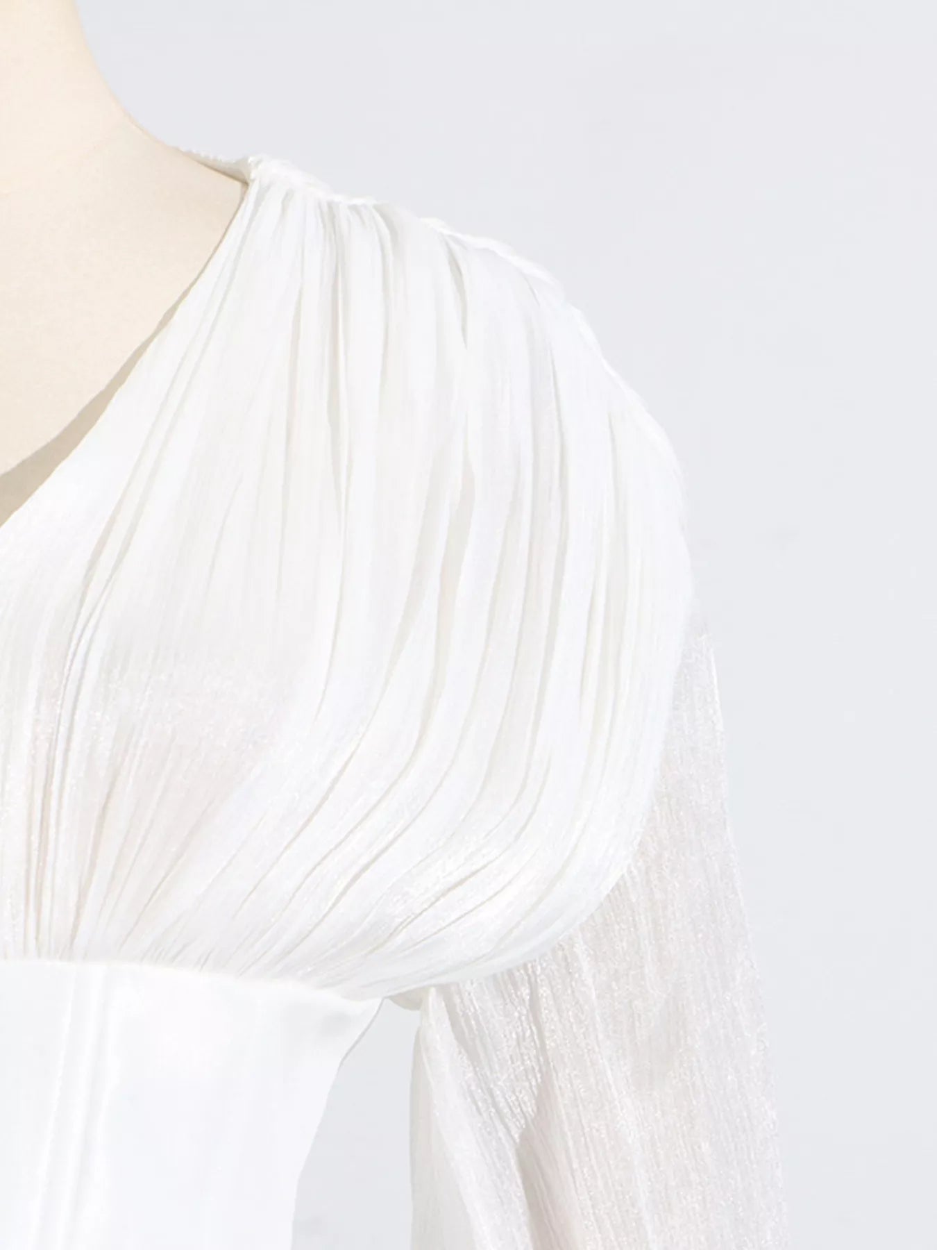 Ruffle Balloon Sleeve Mini Dress