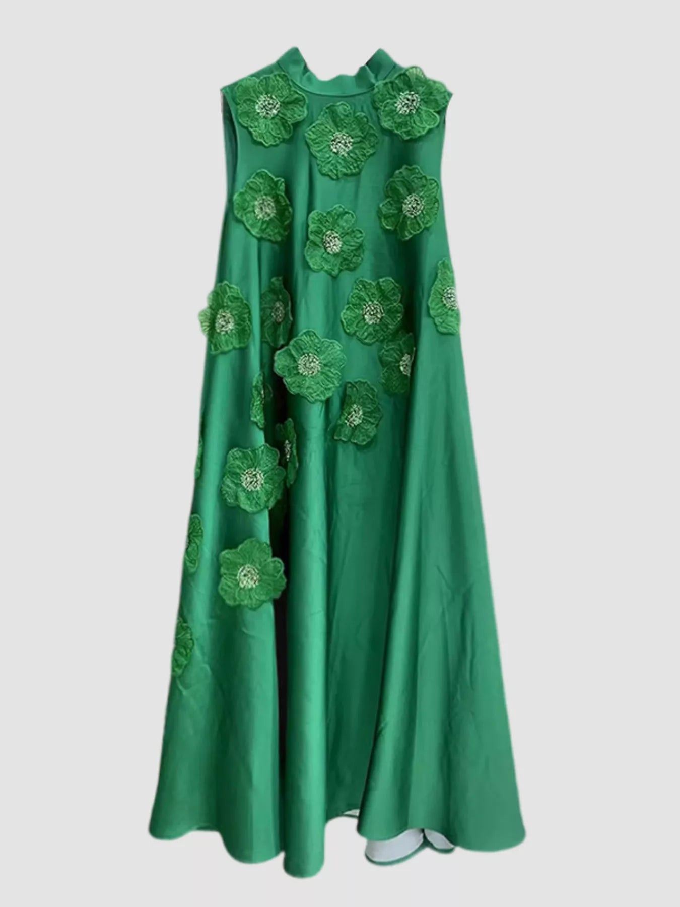 Floral Embellished Sleeveless Maxi Dress
