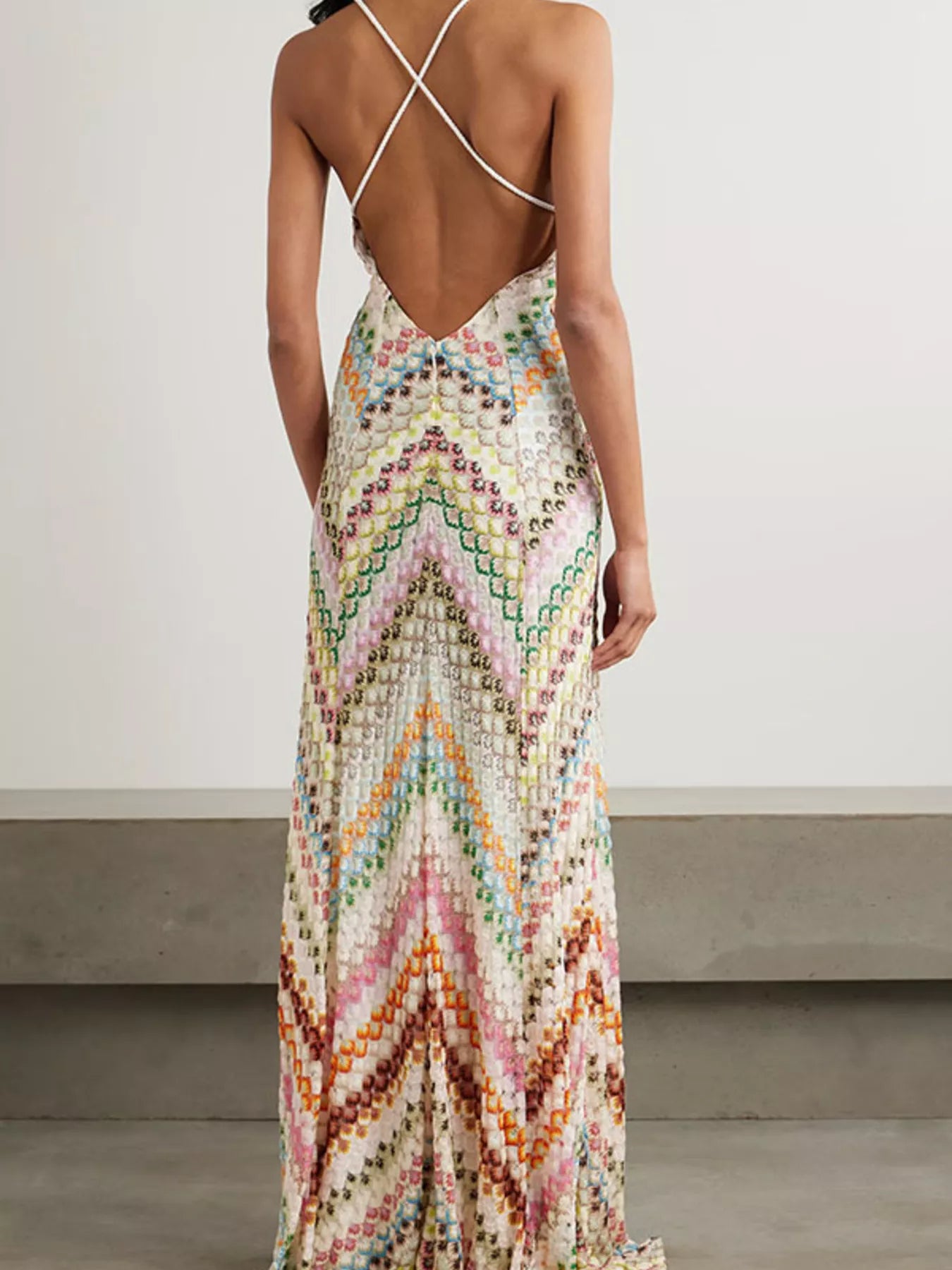 Backless Spaghetti Strap Maxi Dress