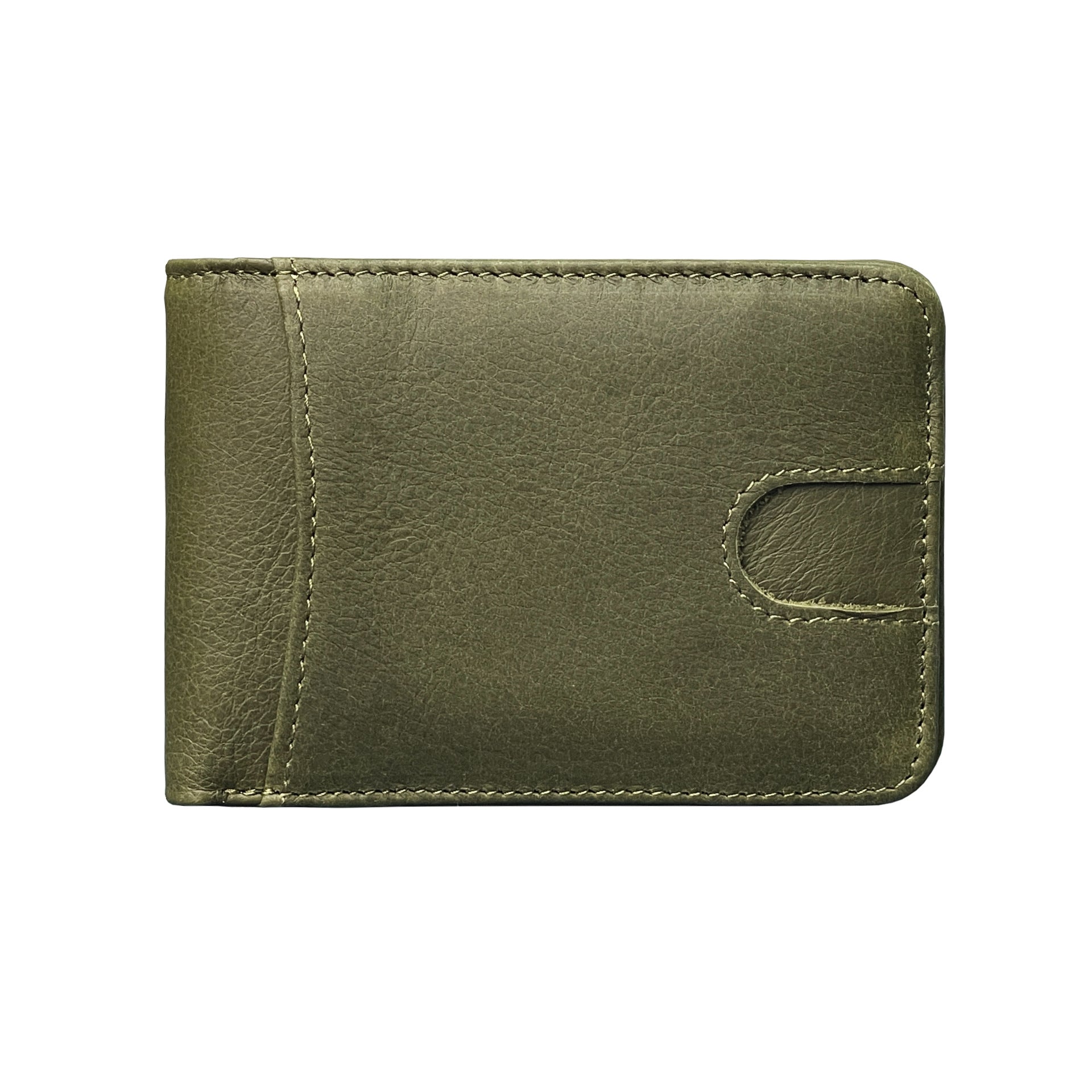 Oil-waxed Leather US Dollar Clip Card Holder