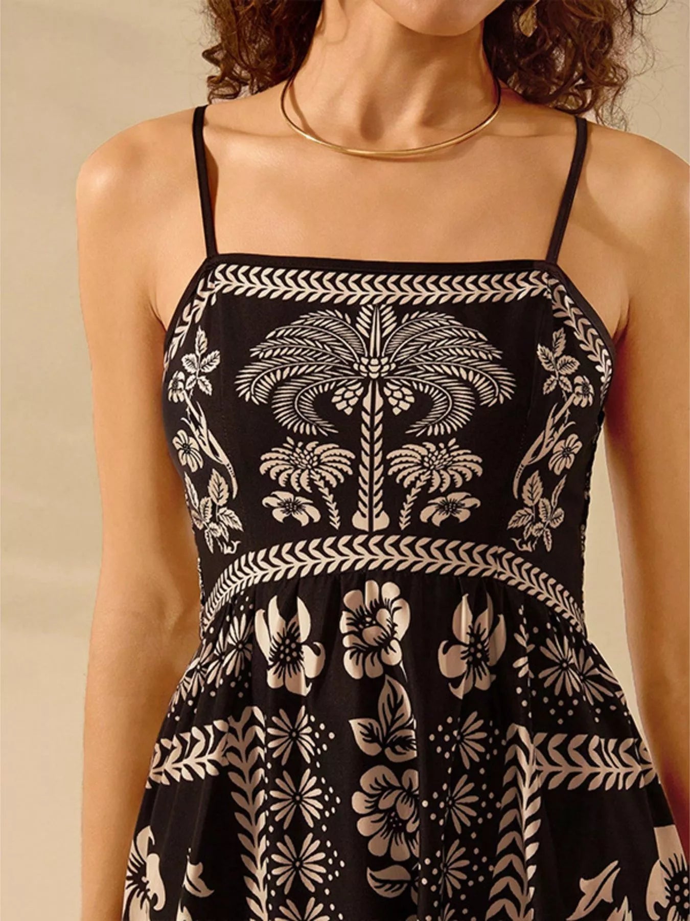 Floral Print Spaghetti Strap Maxi Dress