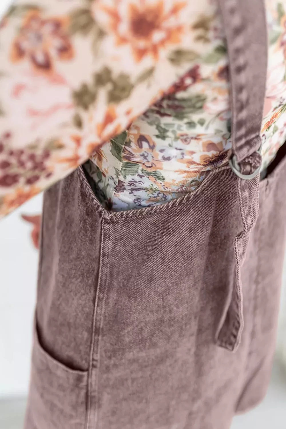 Vintage Wash Denim Overall Dress