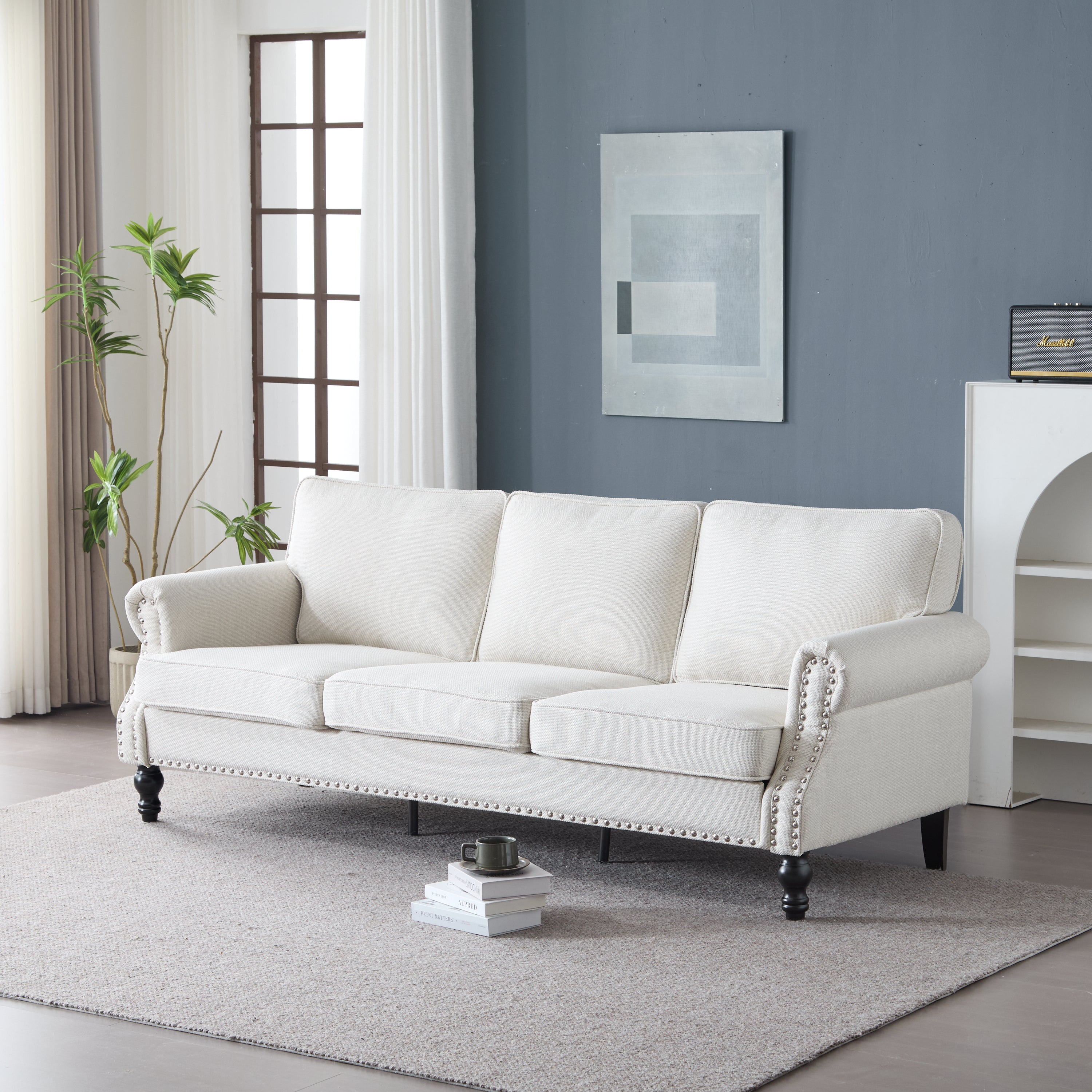83 Inch Nailhead Trim Sofa for Living Room