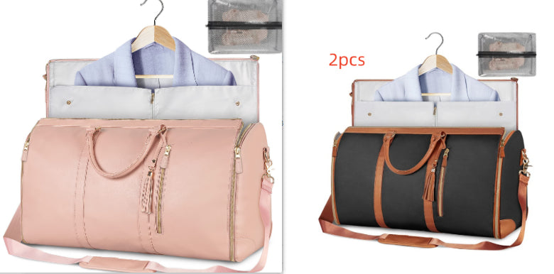 Women's Large Capacity Travel Duffle and Garment Bag Handbag