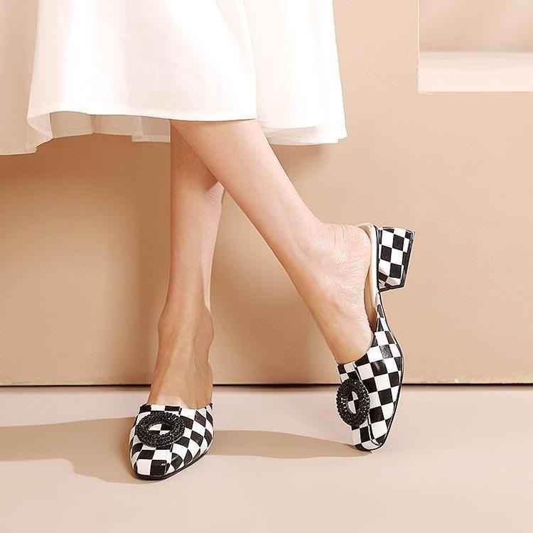 Genuine Leather Horse Hair Upper Pointed Toe High Heels Good Quality Party Shoes