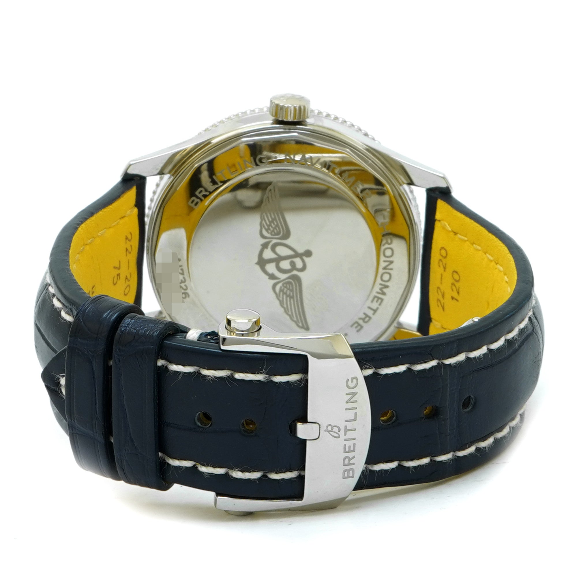 Breitling Navitimer Automatic GMT 41 – Stainless Steel with Blue Alligator Strap