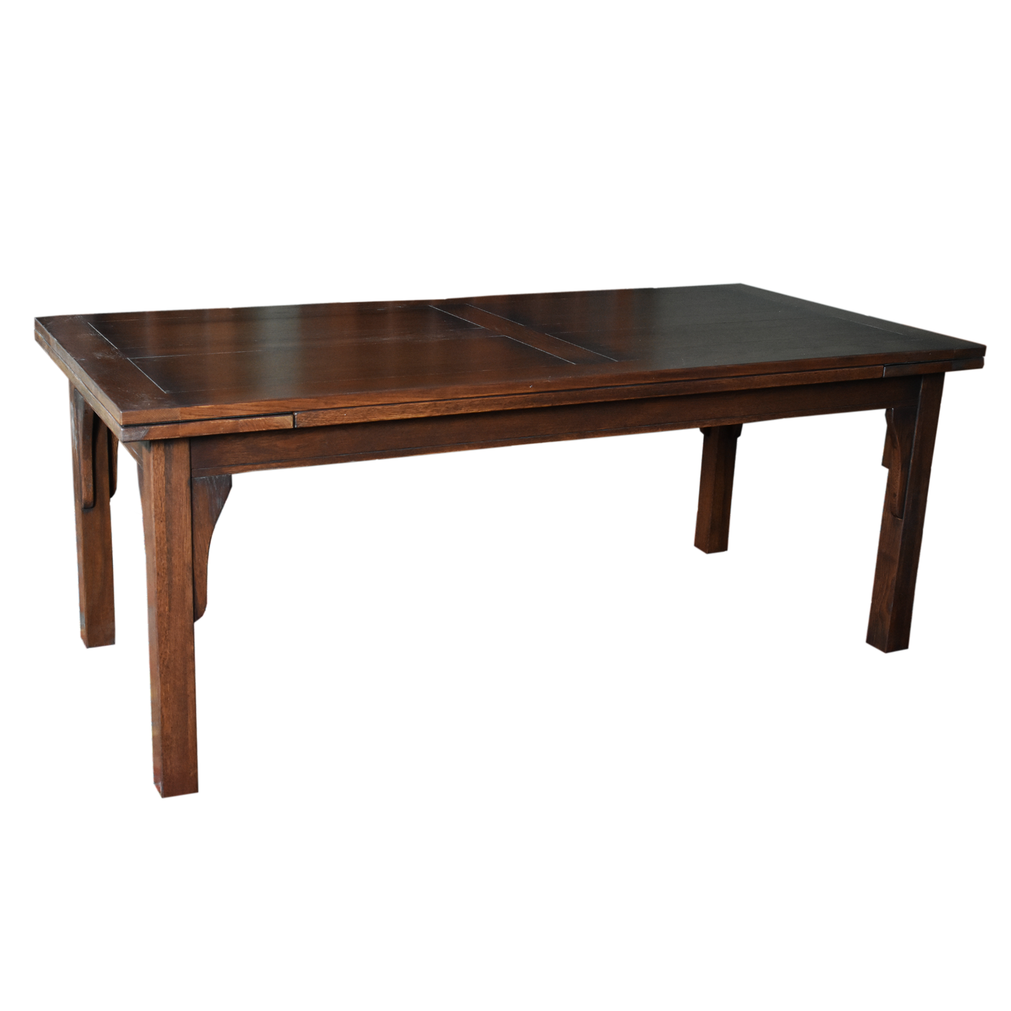 Mission Style Oak Stow Leaf Dining Table (2 Colors Available)