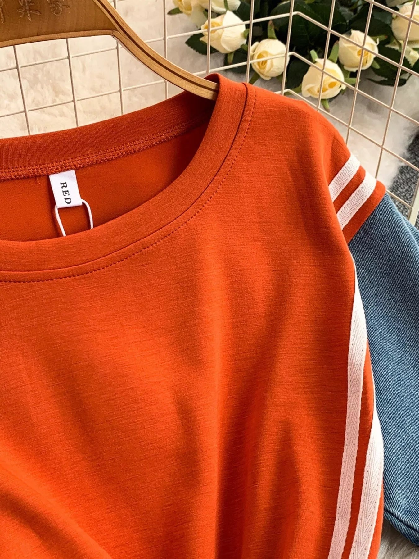Color Block Short Sleeve Casual Dress