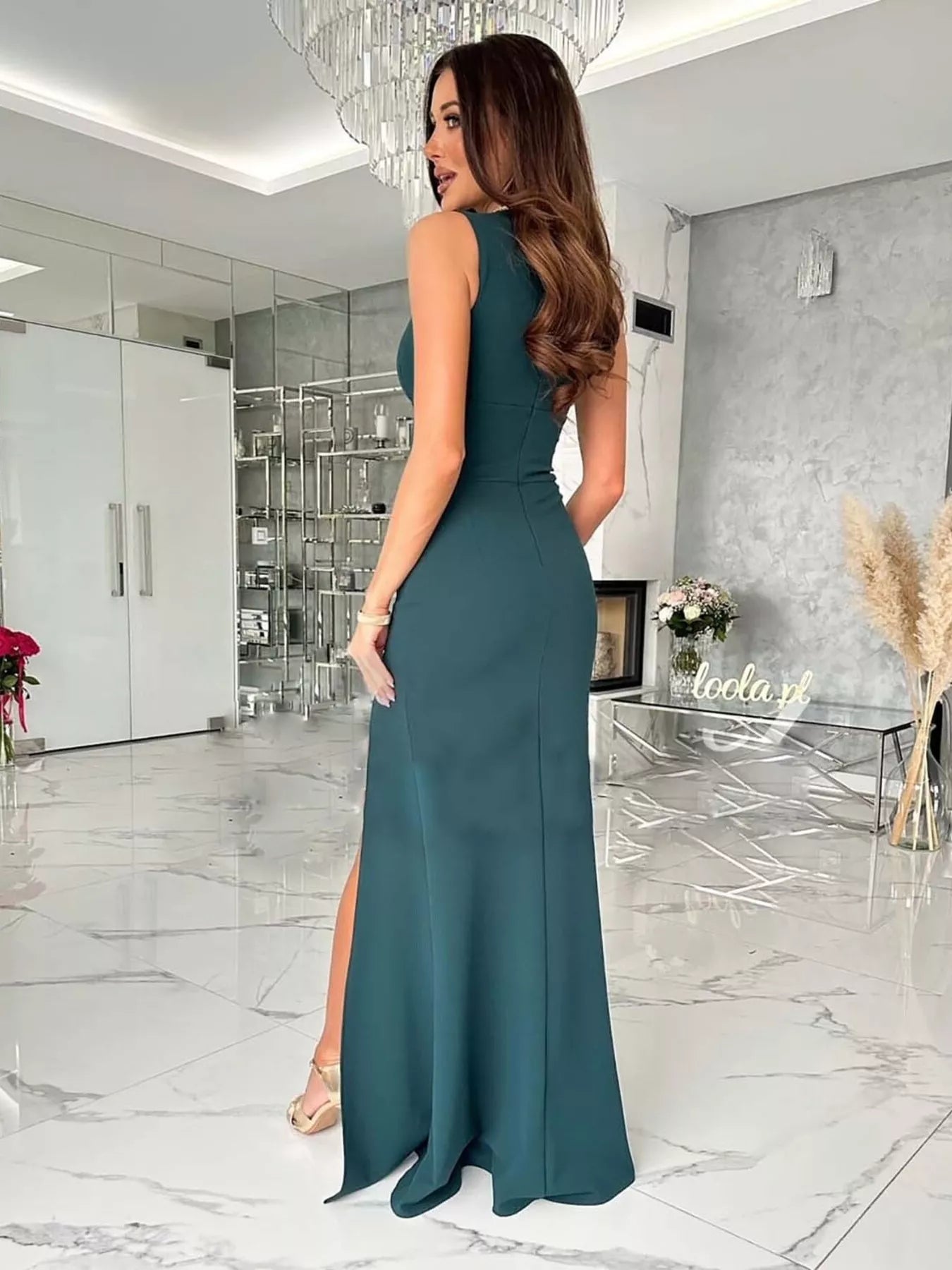 Sleeveless High Slit Maxi Dress