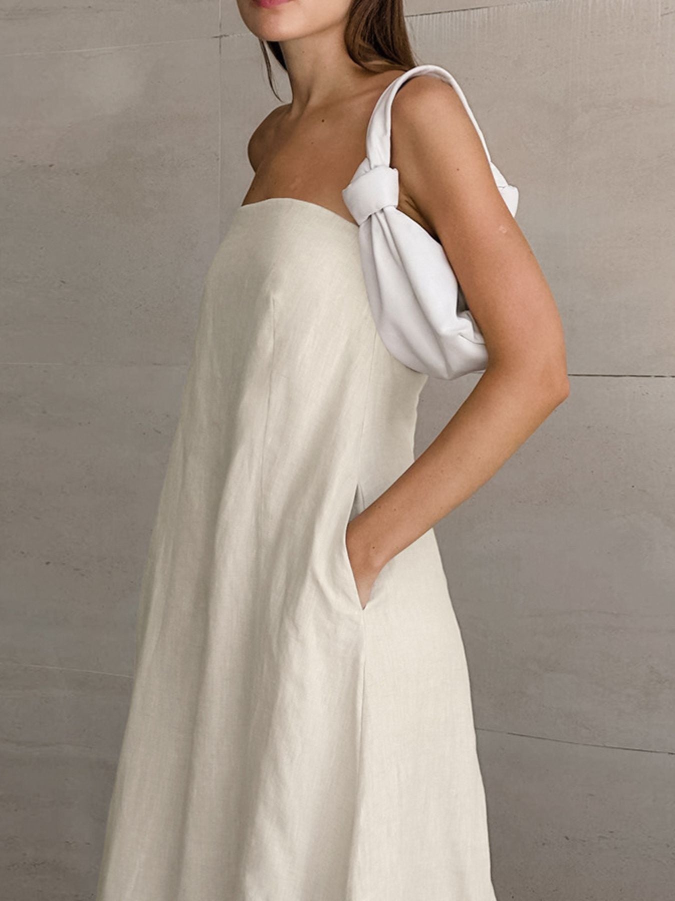 Smocked Back Tube Dress